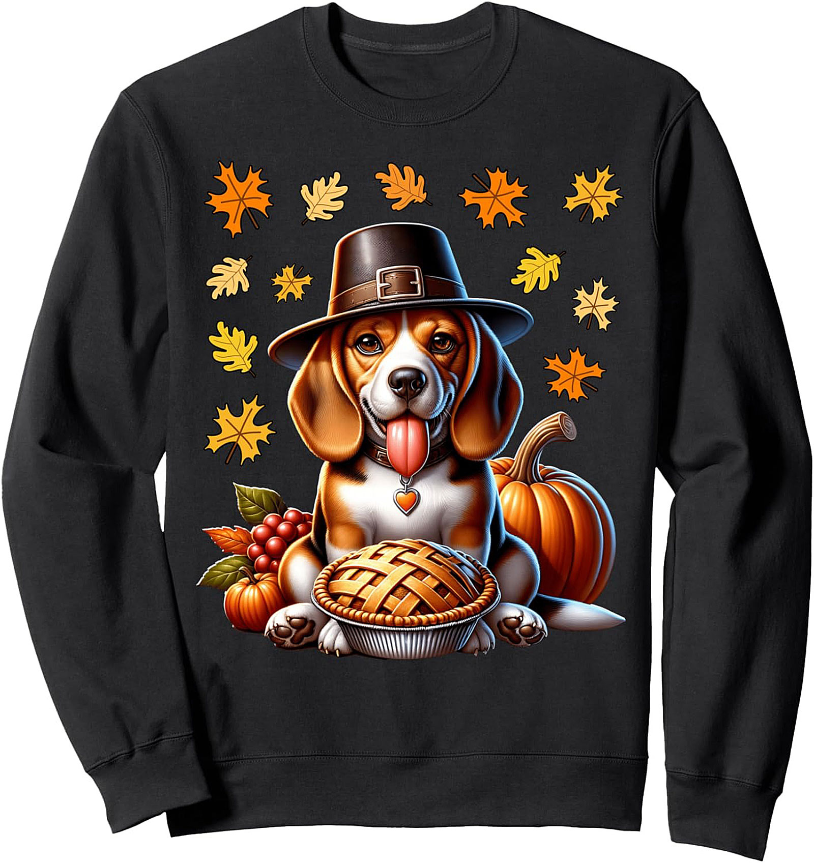 Pilgrim Beagle Thanksgiving Sweatshirt – Cute Dog Lover Crewneck