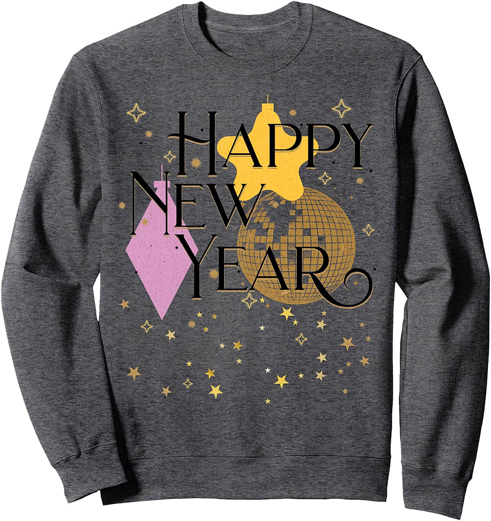 Happy New Year Graphic Sweatshirt NYE Party Crewneck