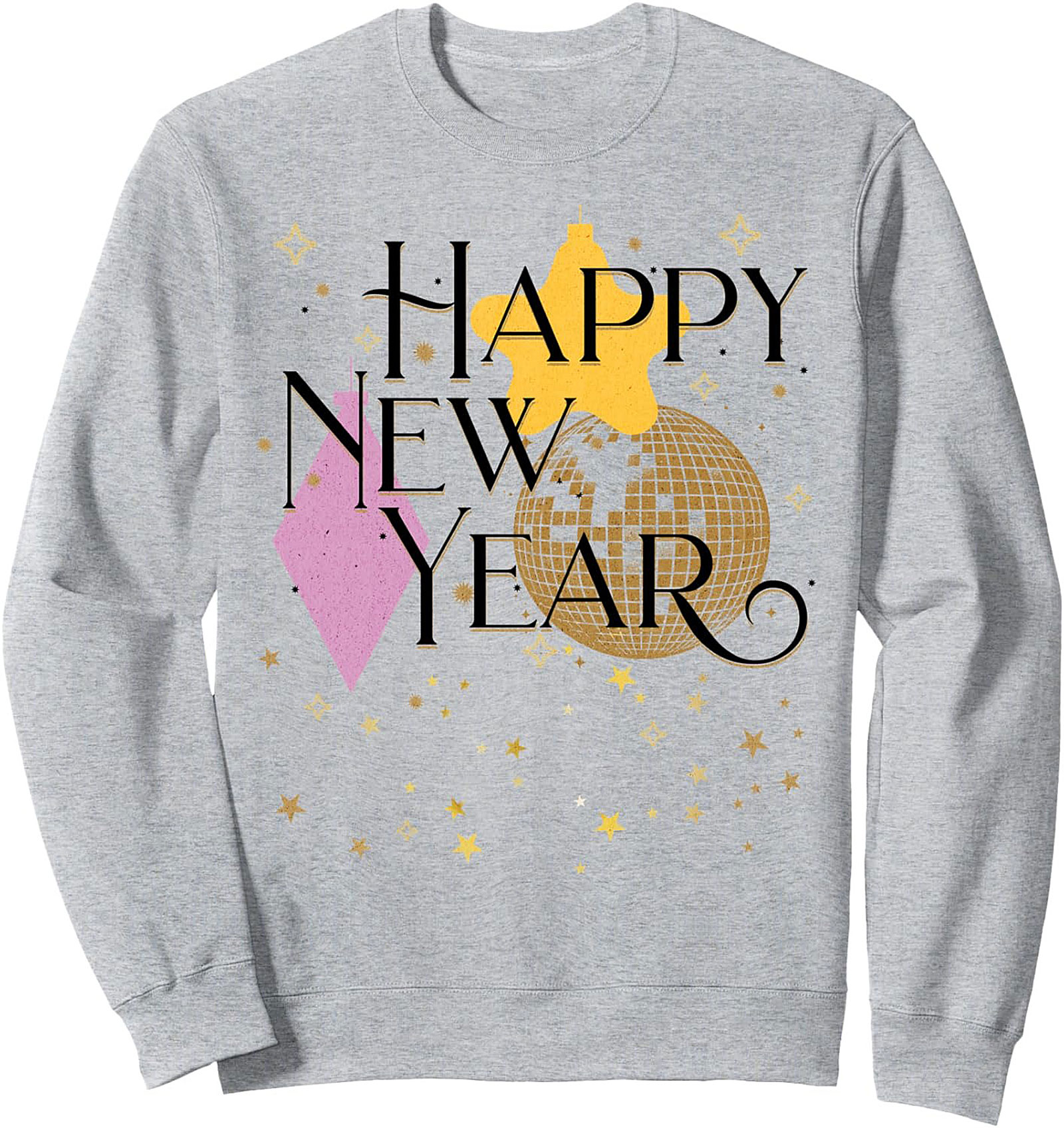 Happy New Year Graphic Sweatshirt NYE Party Crewneck