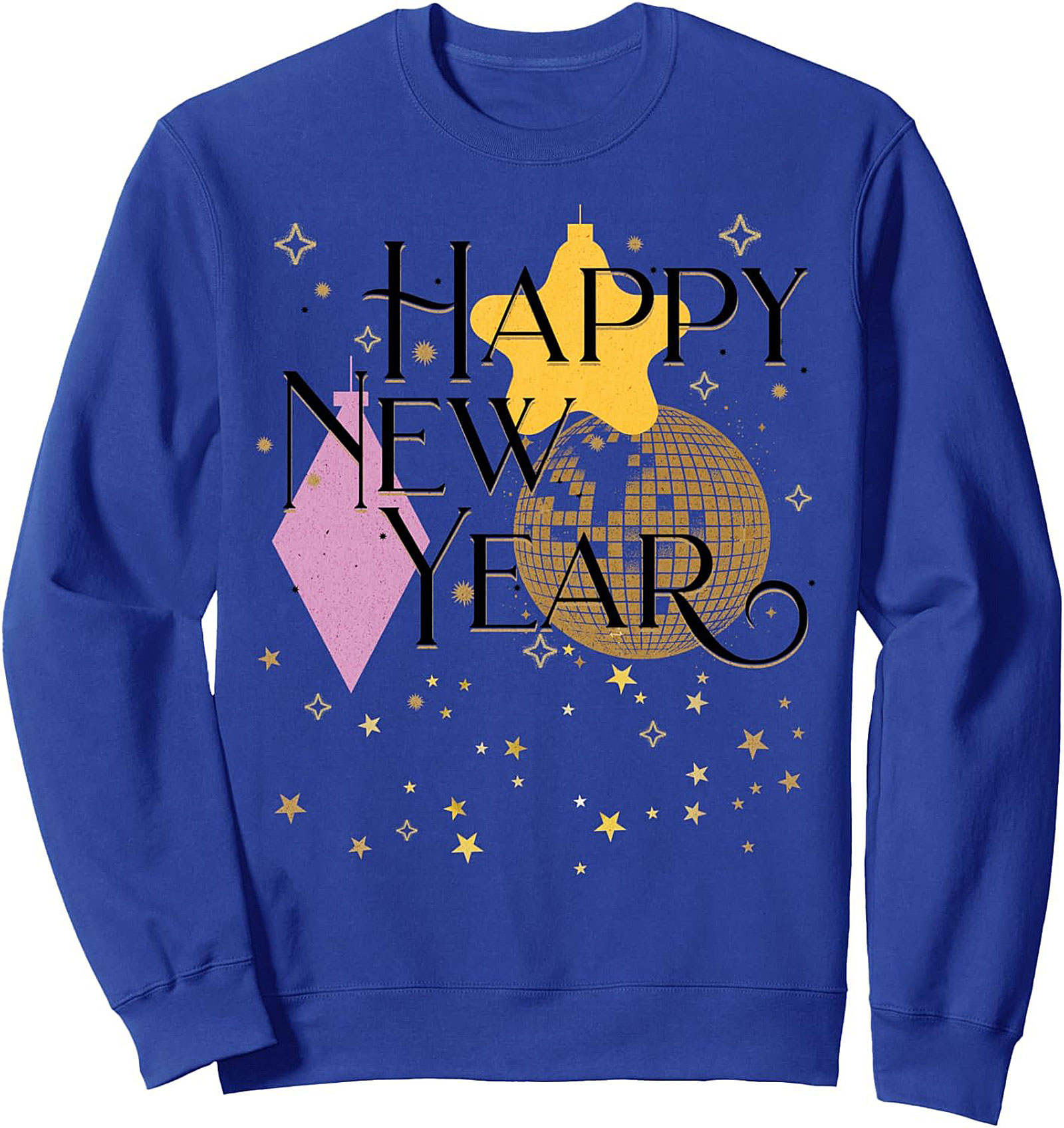 Happy New Year Graphic Sweatshirt NYE Party Crewneck