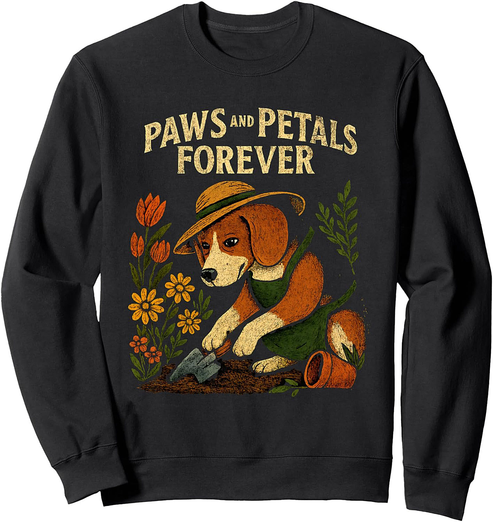 Paws and Petals Forever Gardening Dog Crewneck Sweatshirt