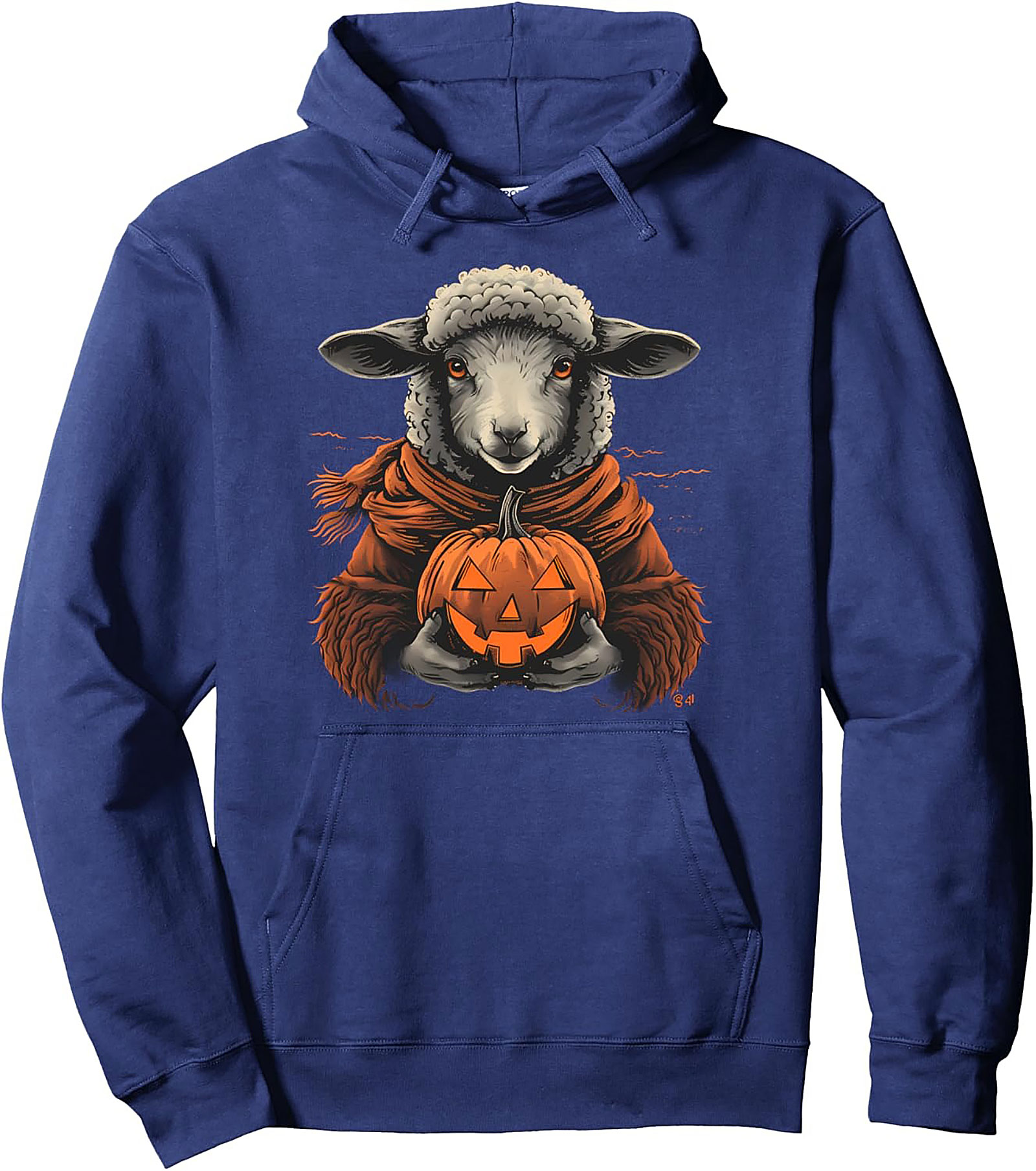 Spooky Sheep Halloween Pullover Hoodie | Cozy Graphic