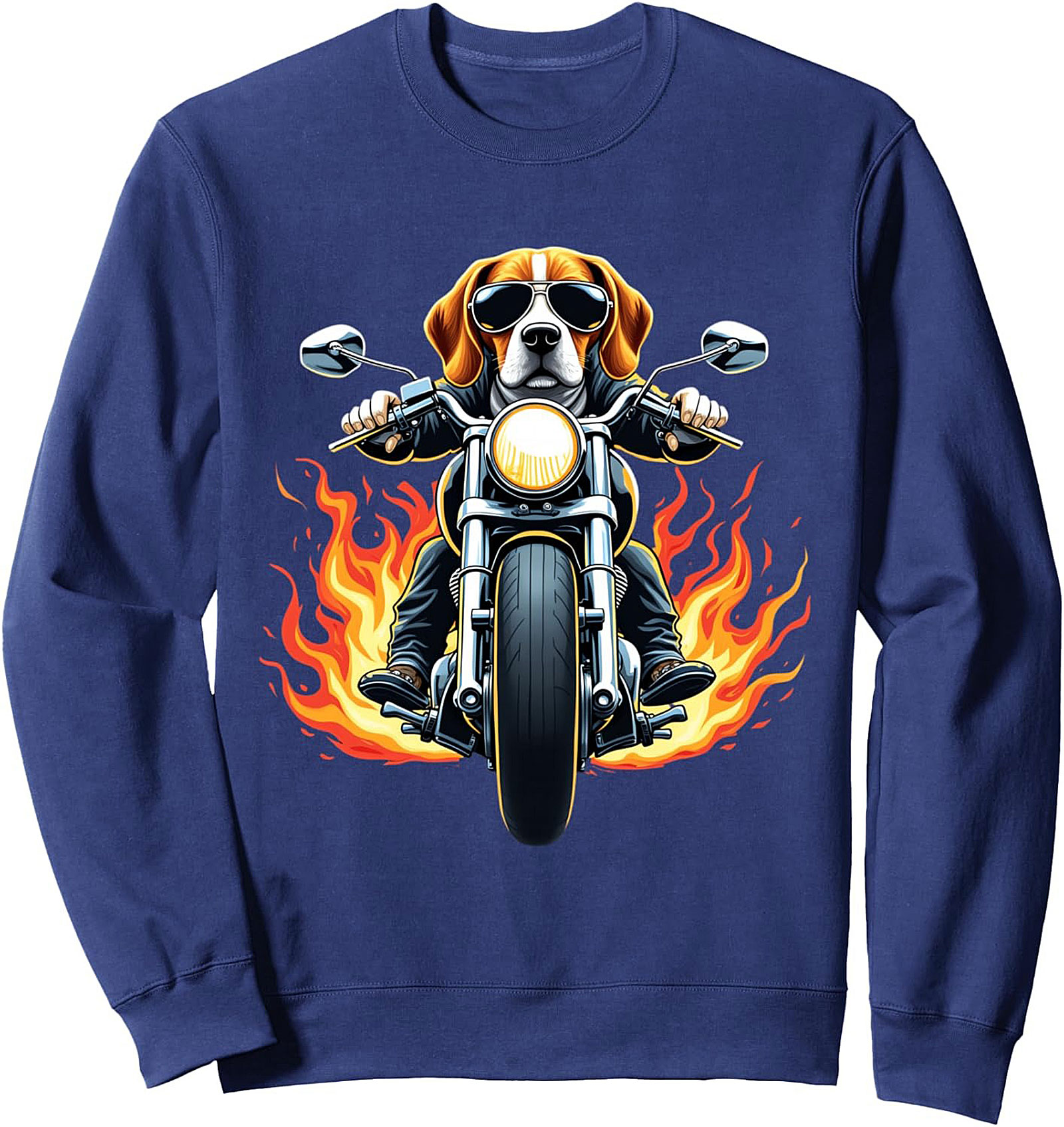 The "Born to Be Wild" Beagle Biker Graphic Sweatshirt
