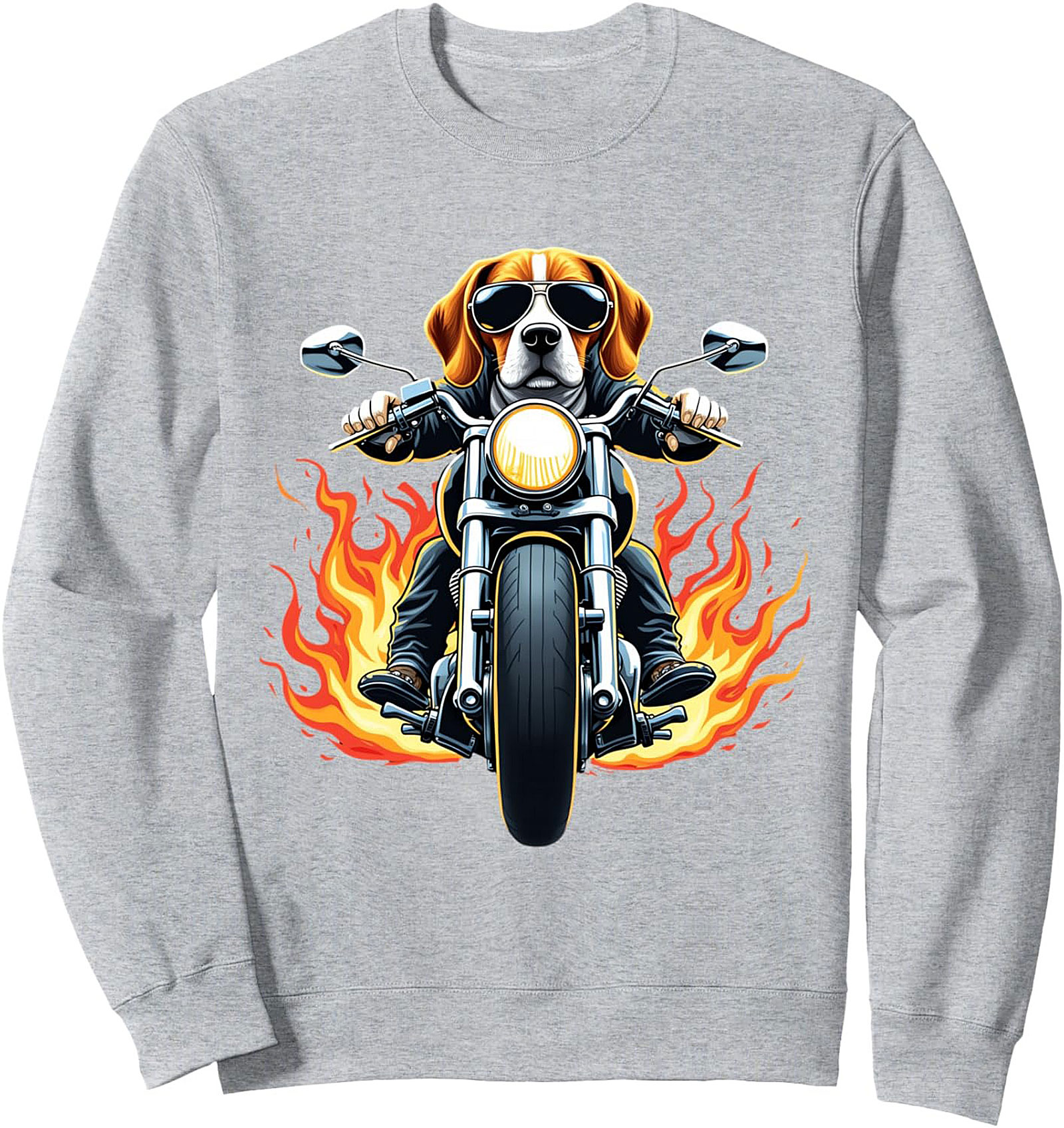 The "Born to Be Wild" Beagle Biker Graphic Sweatshirt