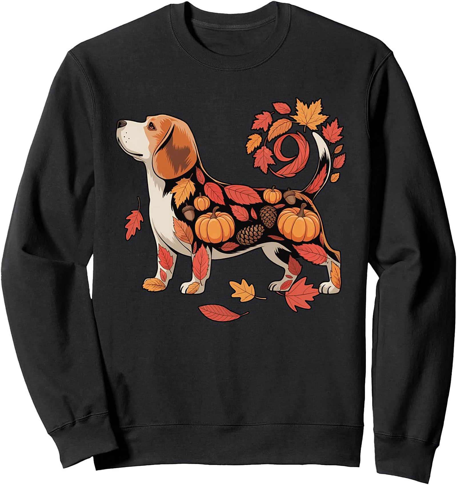 Beagle Fall Harvest Graphic Sweatshirt – Cozy Autumn Dog Lover Crewneck