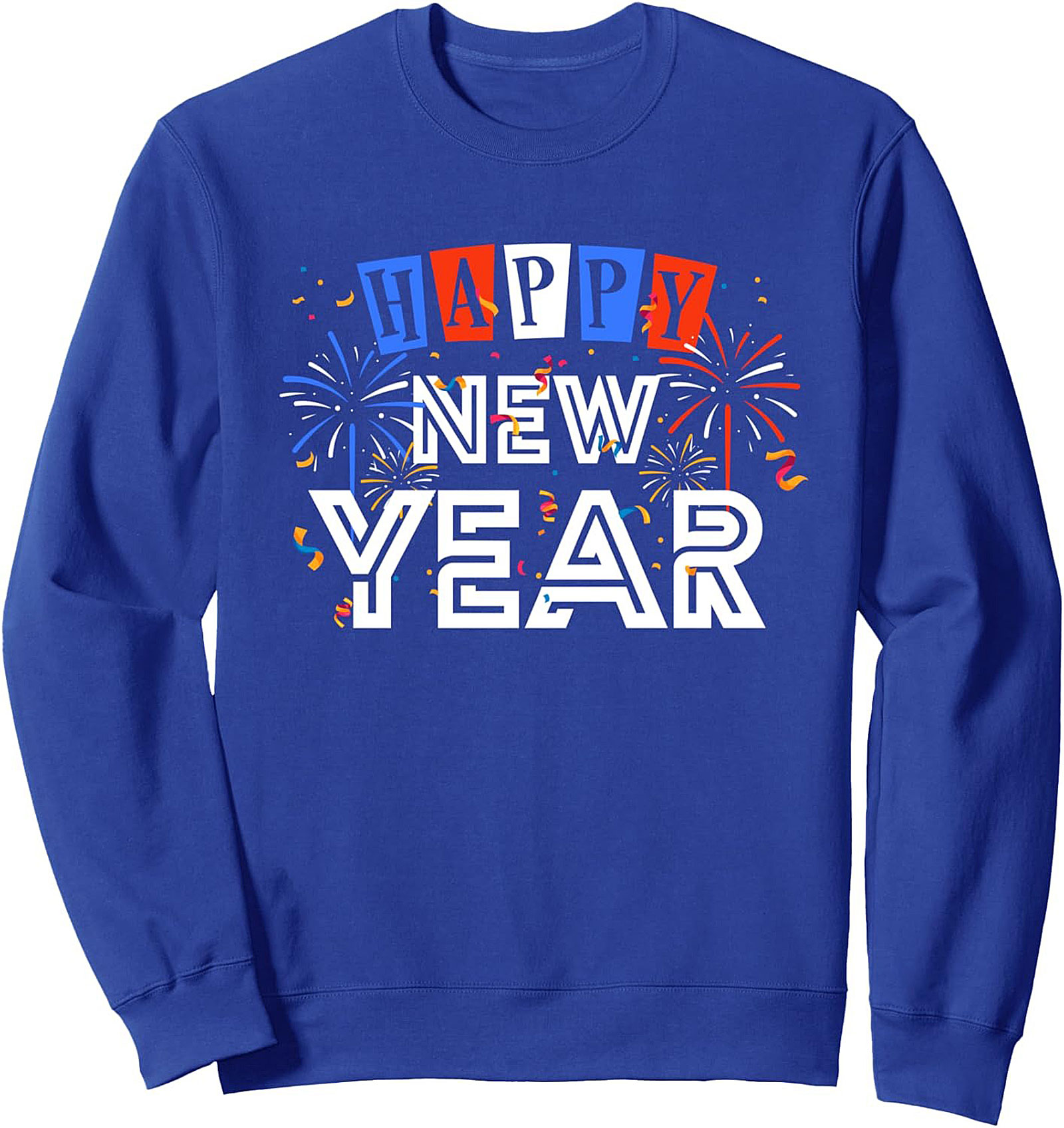 Happy New Year Crewneck Sweatshirt Festive Pullover