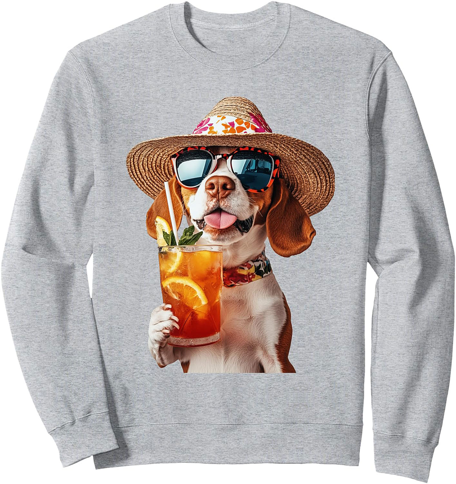 The Chill Beagle Dog Vacation Crewneck Sweatshirt – Summer Vibes Graphic