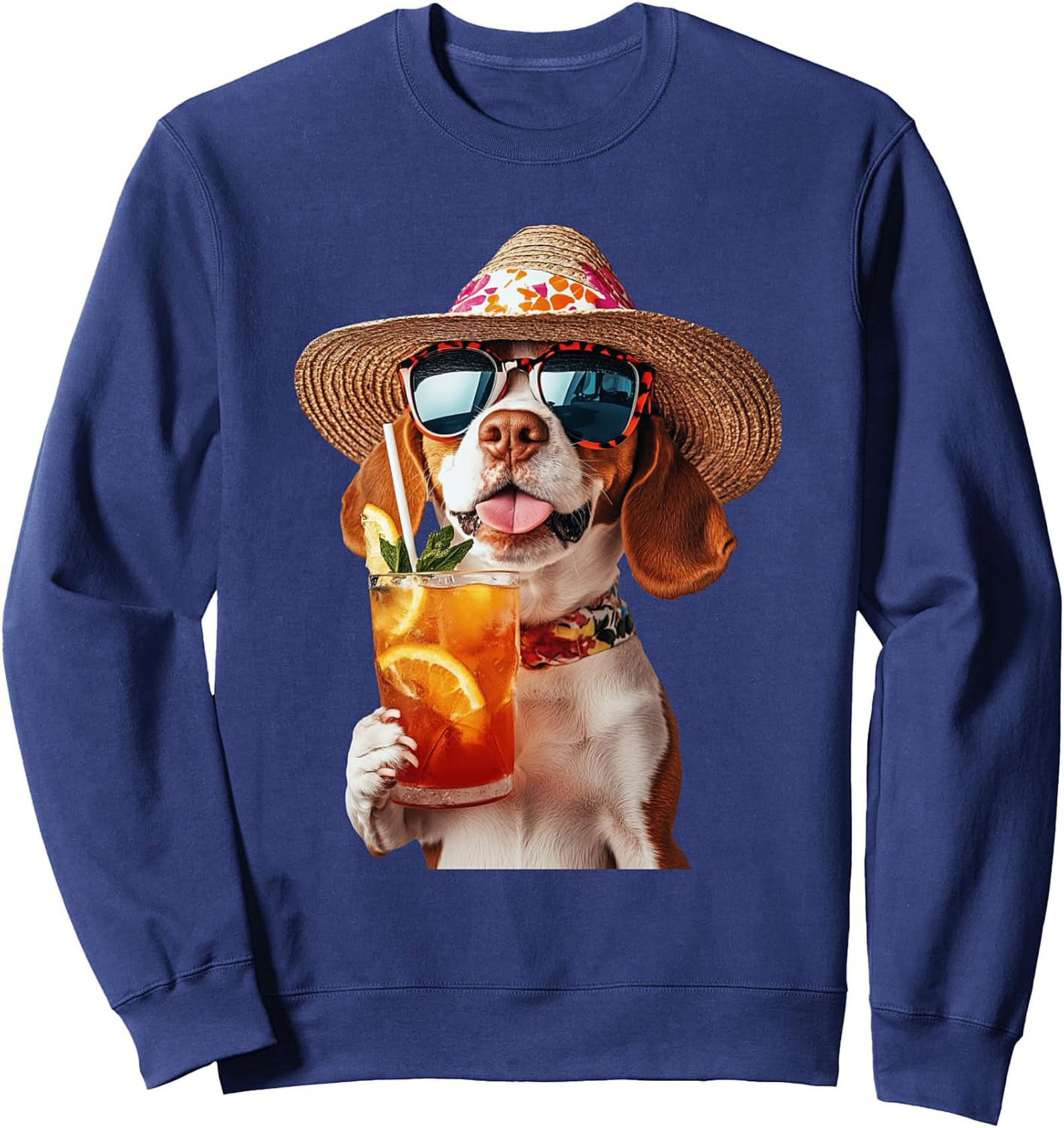 The Chill Beagle Dog Vacation Crewneck Sweatshirt – Summer Vibes Graphic
