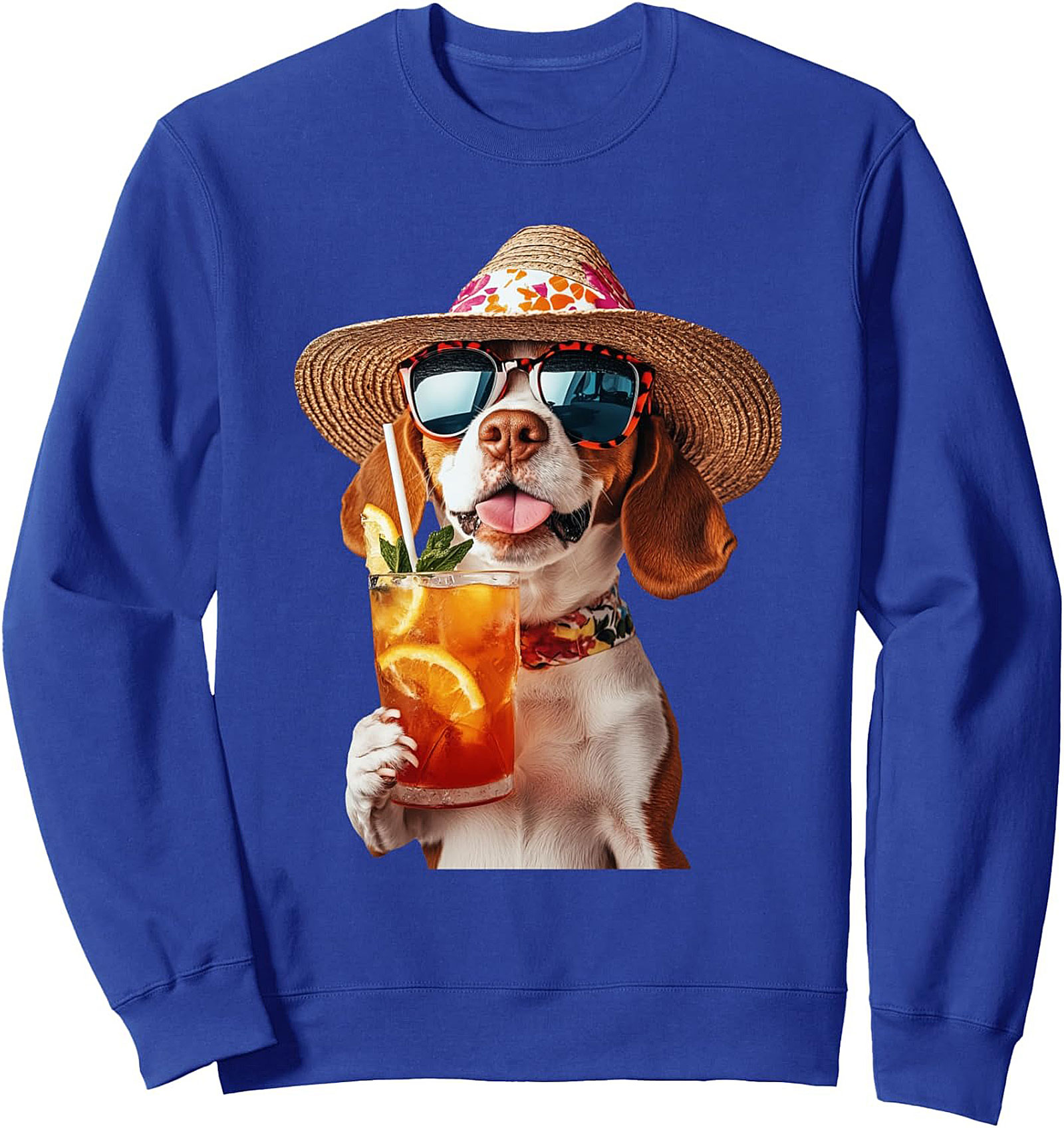 The Chill Beagle Dog Vacation Crewneck Sweatshirt – Summer Vibes Graphic