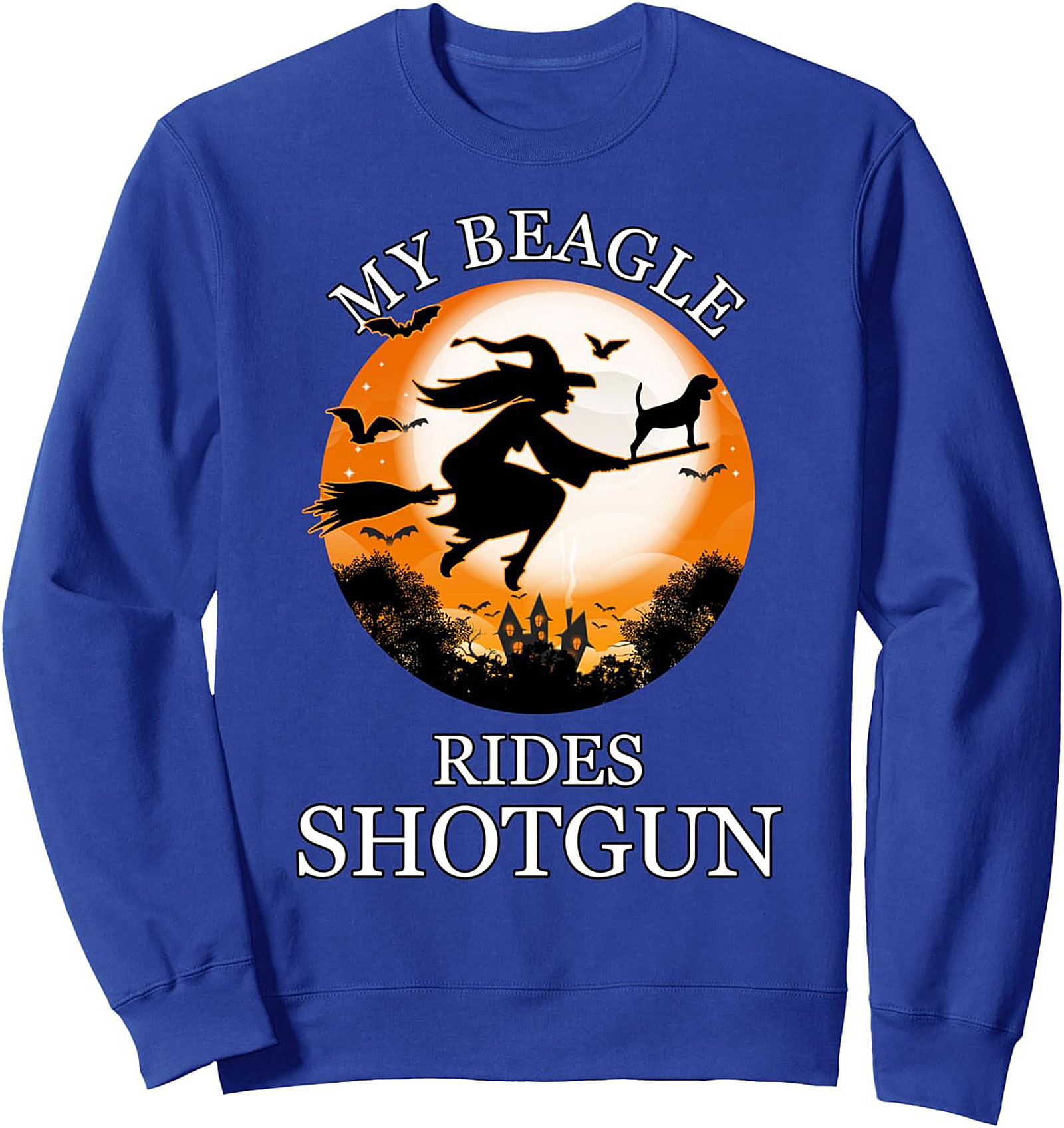My Beagle Rides Shotgun Halloween Sweatshirt – Spooky Witch Crewneck