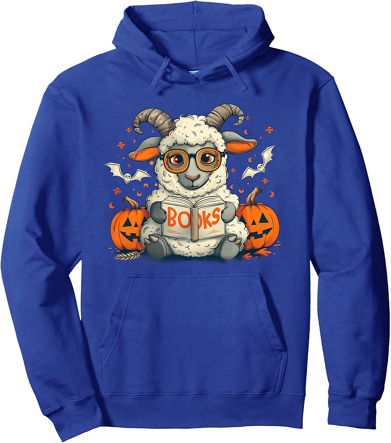 Bookish Sheep Halloween Pullover Hoodie | Cozy Gift