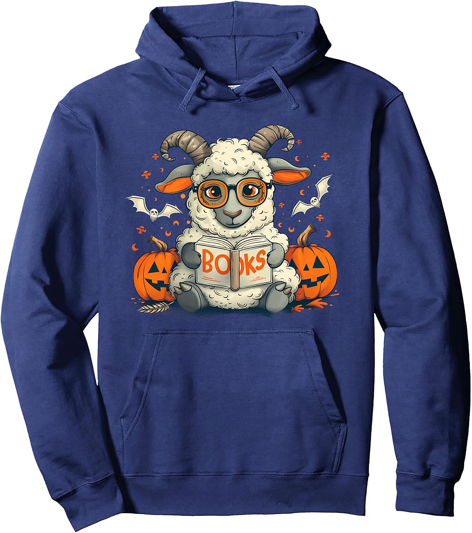 Bookish Sheep Halloween Pullover Hoodie | Cozy Gift