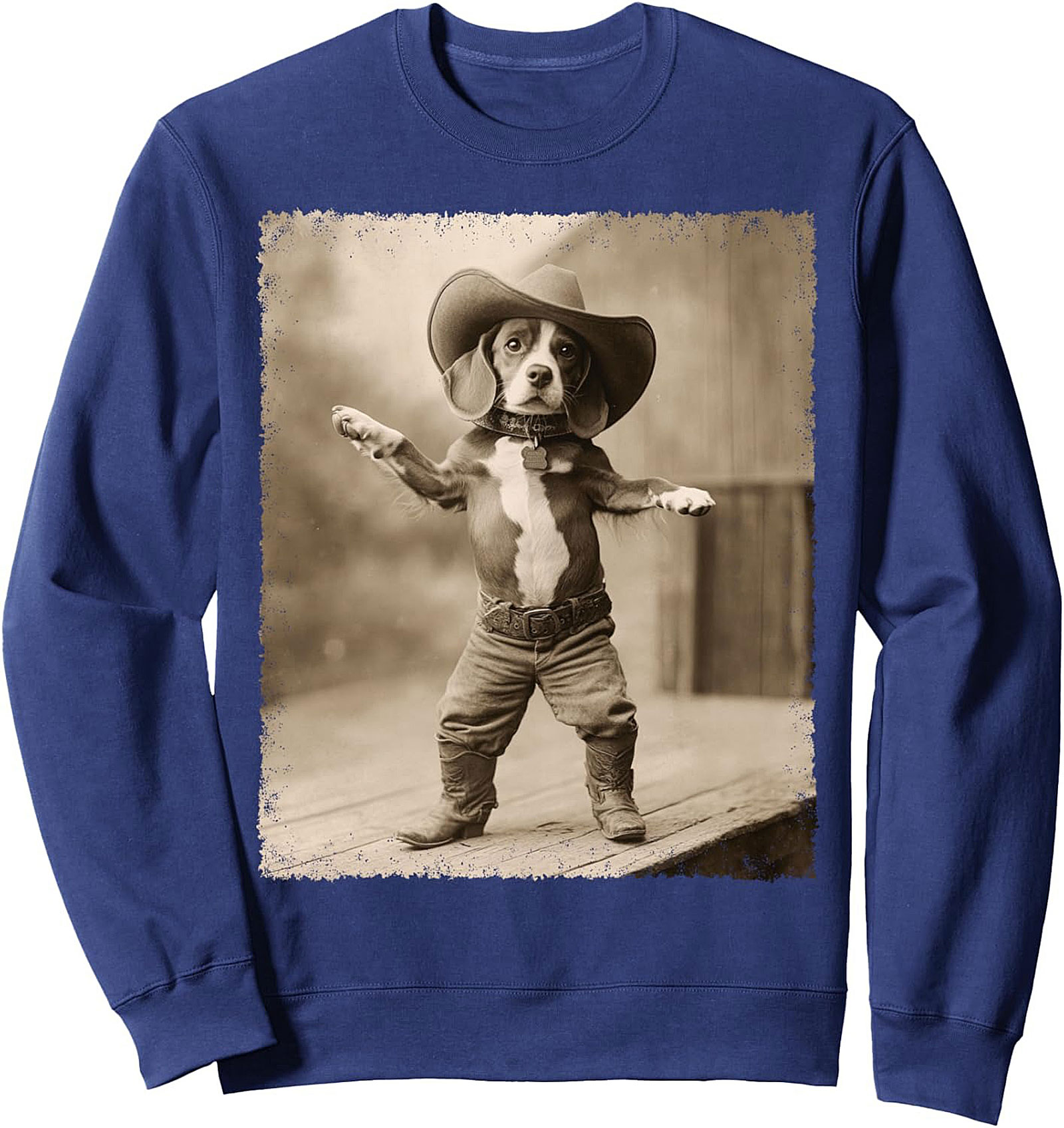 The Dancing Beagle Cowboy Dog Graphic Sweatshirt