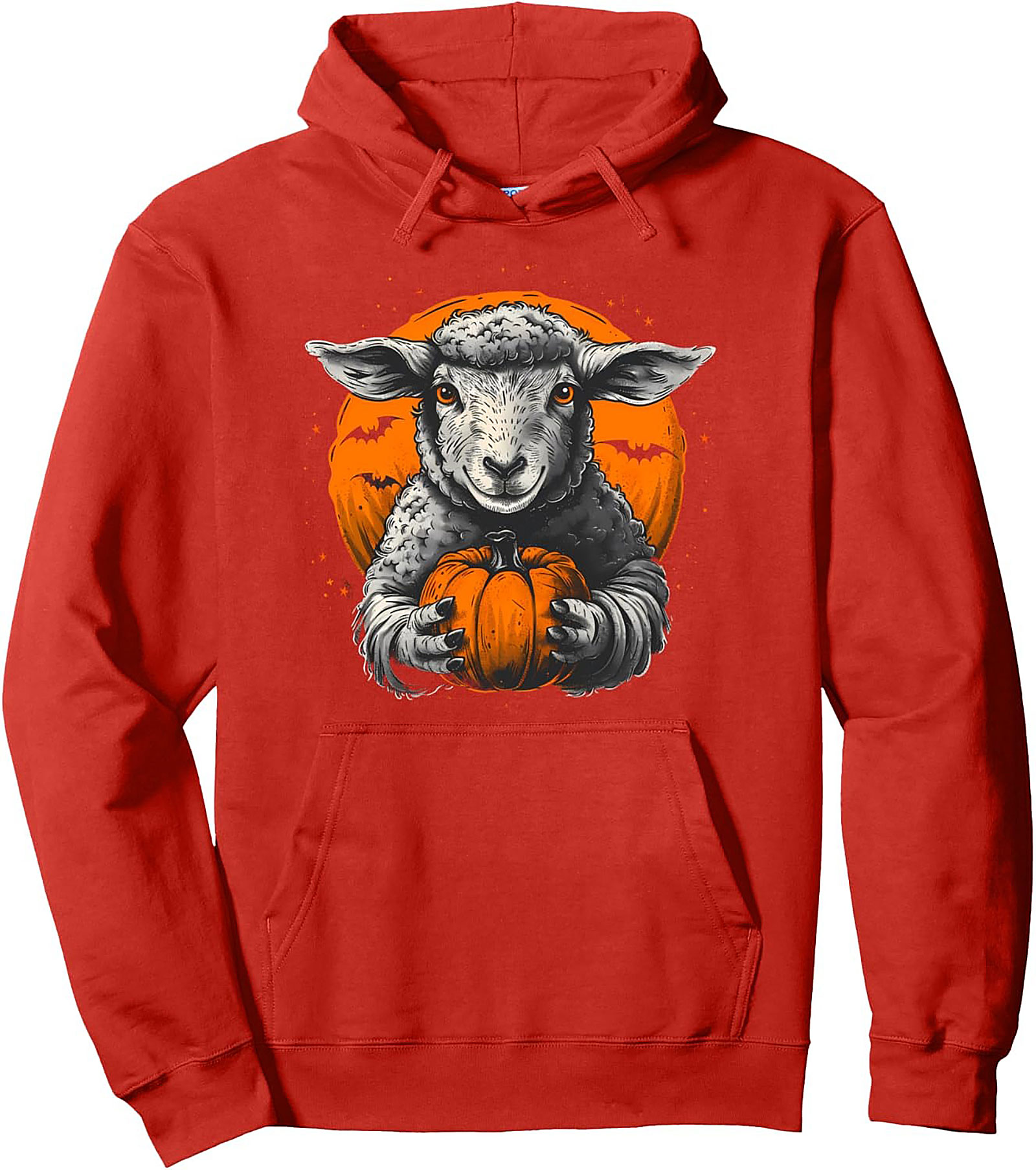 Halloween Sheep Pullover Hoodie | Cozy Lamb Pumpkin