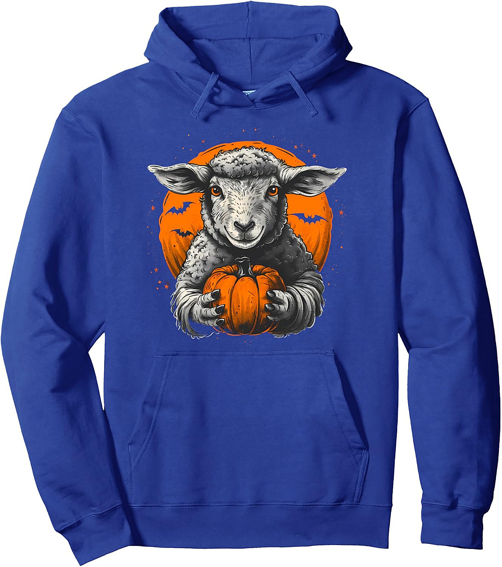 Halloween Sheep Pullover Hoodie | Cozy Lamb Pumpkin