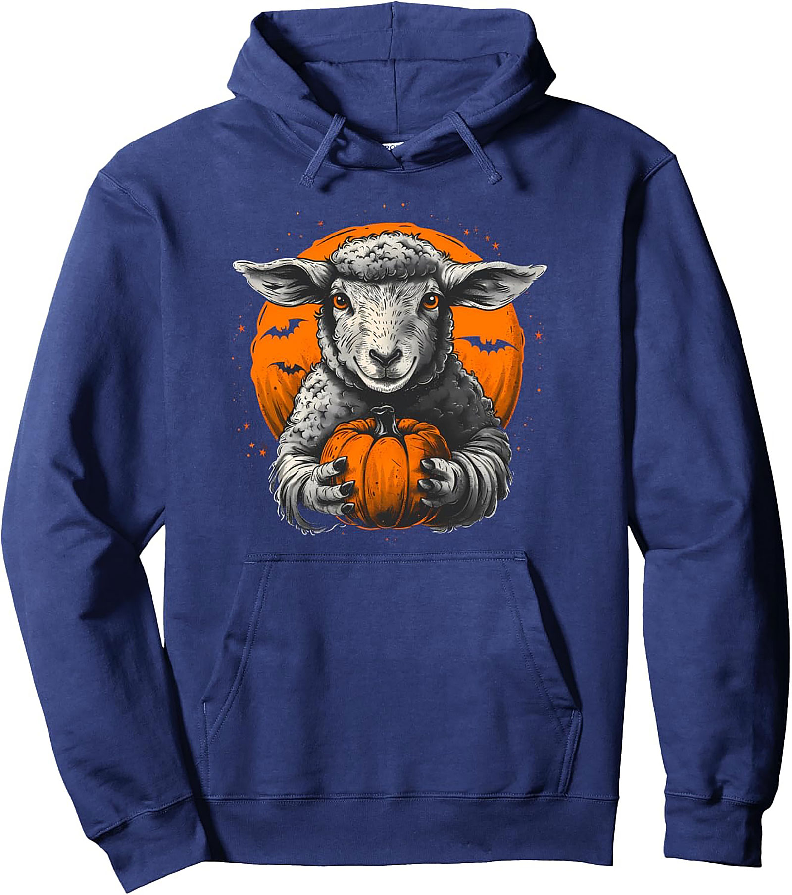 Halloween Sheep Pullover Hoodie | Cozy Lamb Pumpkin