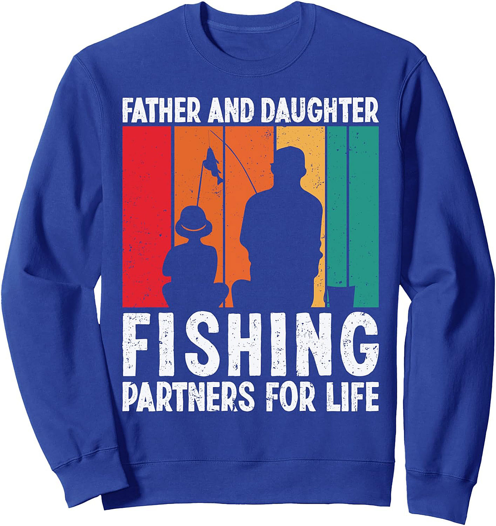 Fishing Partners for Life Crewneck Sweatshirt Dad & Daughter