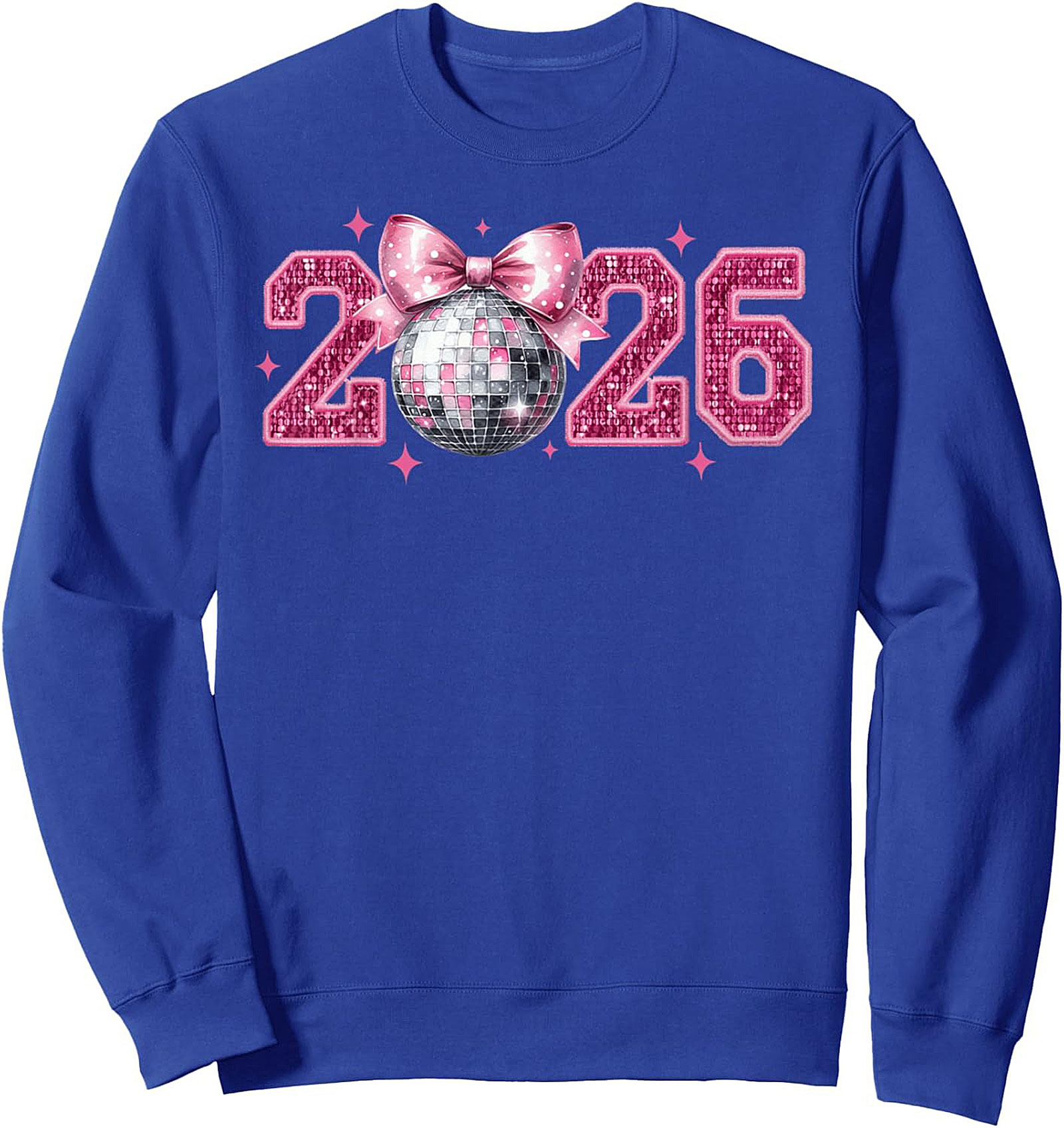 Class of 2026 Sweatshirt Pink Disco Ball Crewneck
