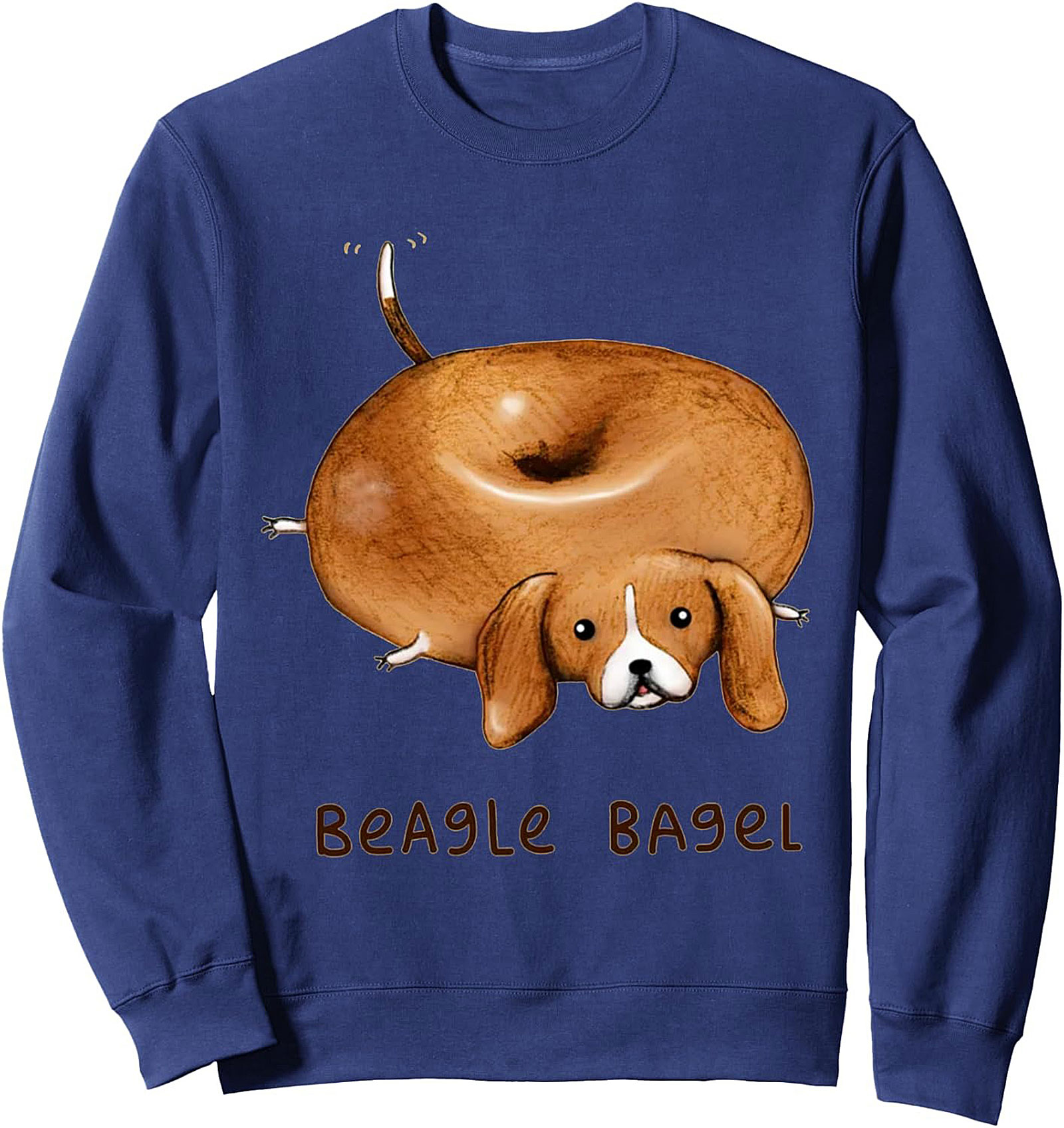 Beagle Bagel Graphic Sweatshirt | The Ultimate Funny Dog Lover Crewneck
