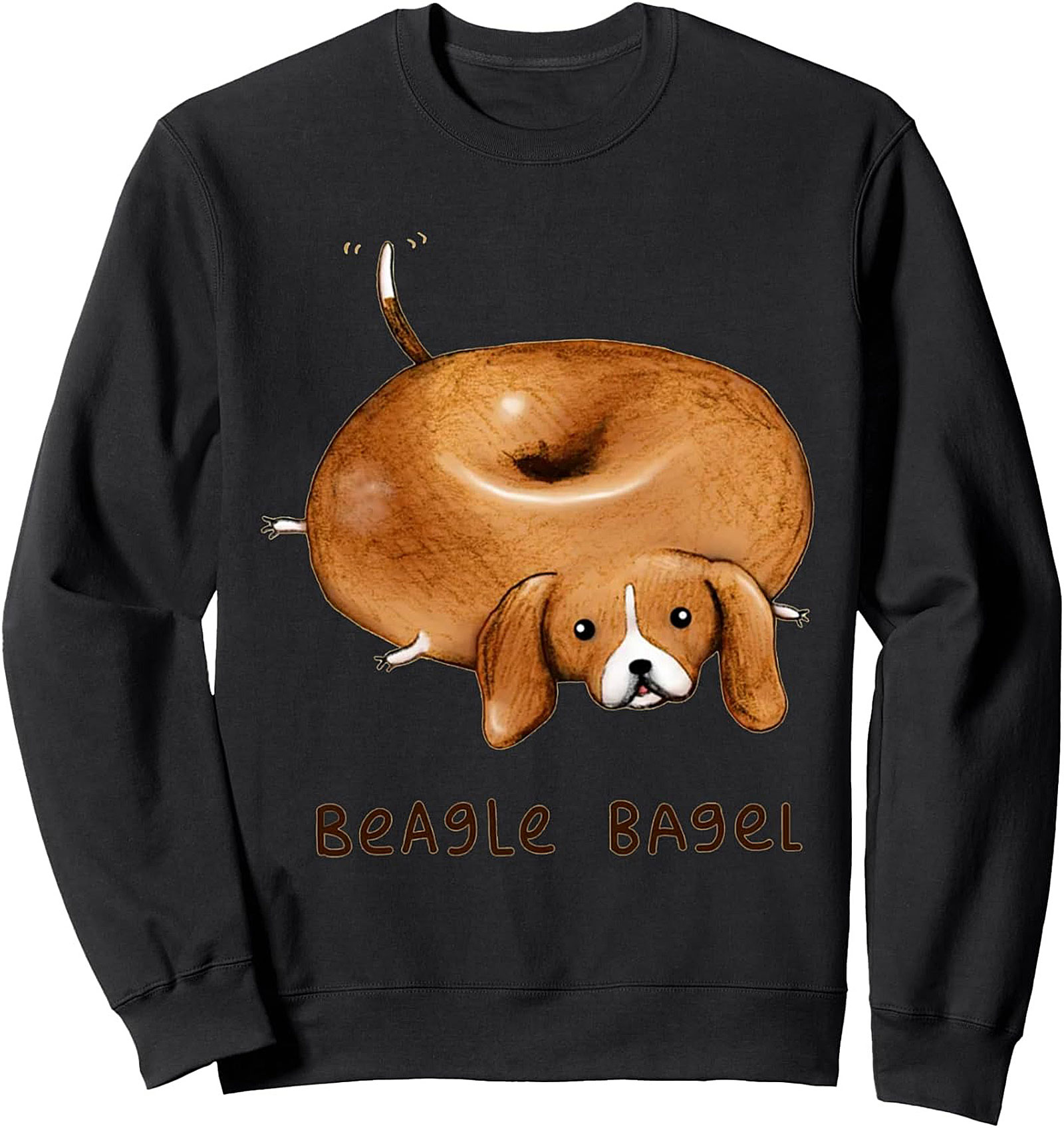 Beagle Bagel Graphic Sweatshirt | The Ultimate Funny Dog Lover Crewneck