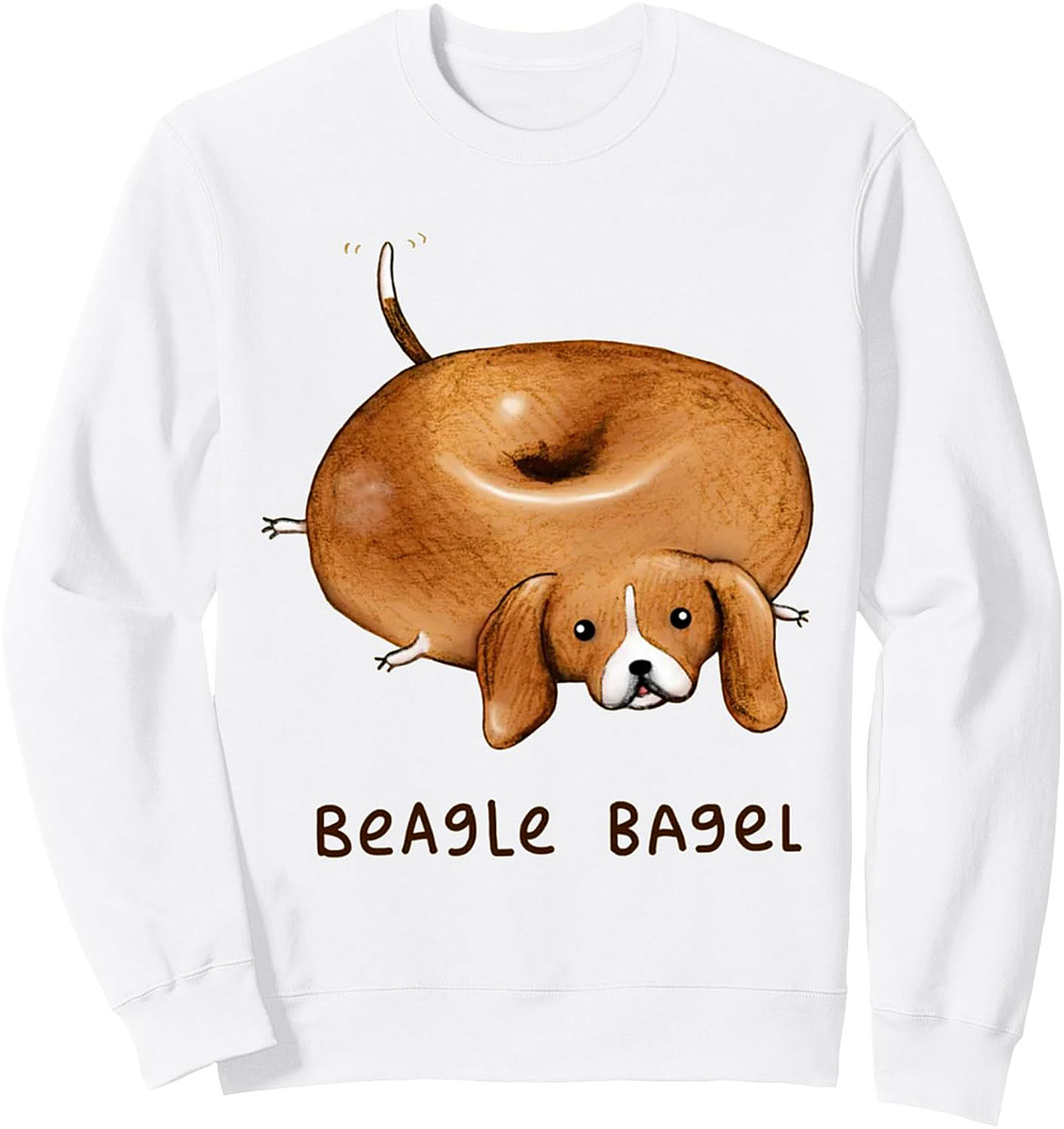Beagle Bagel Graphic Sweatshirt | The Ultimate Funny Dog Lover Crewneck