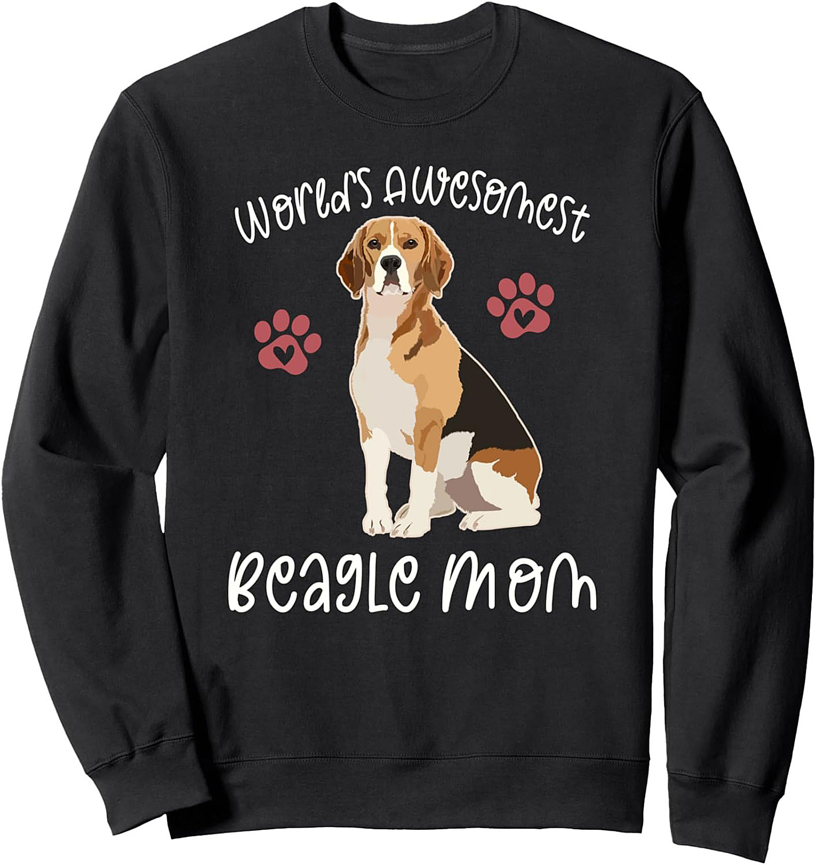 World's Awesomest Beagle Mom Graphic Sweatshirt | Cozy Crewneck Pullover