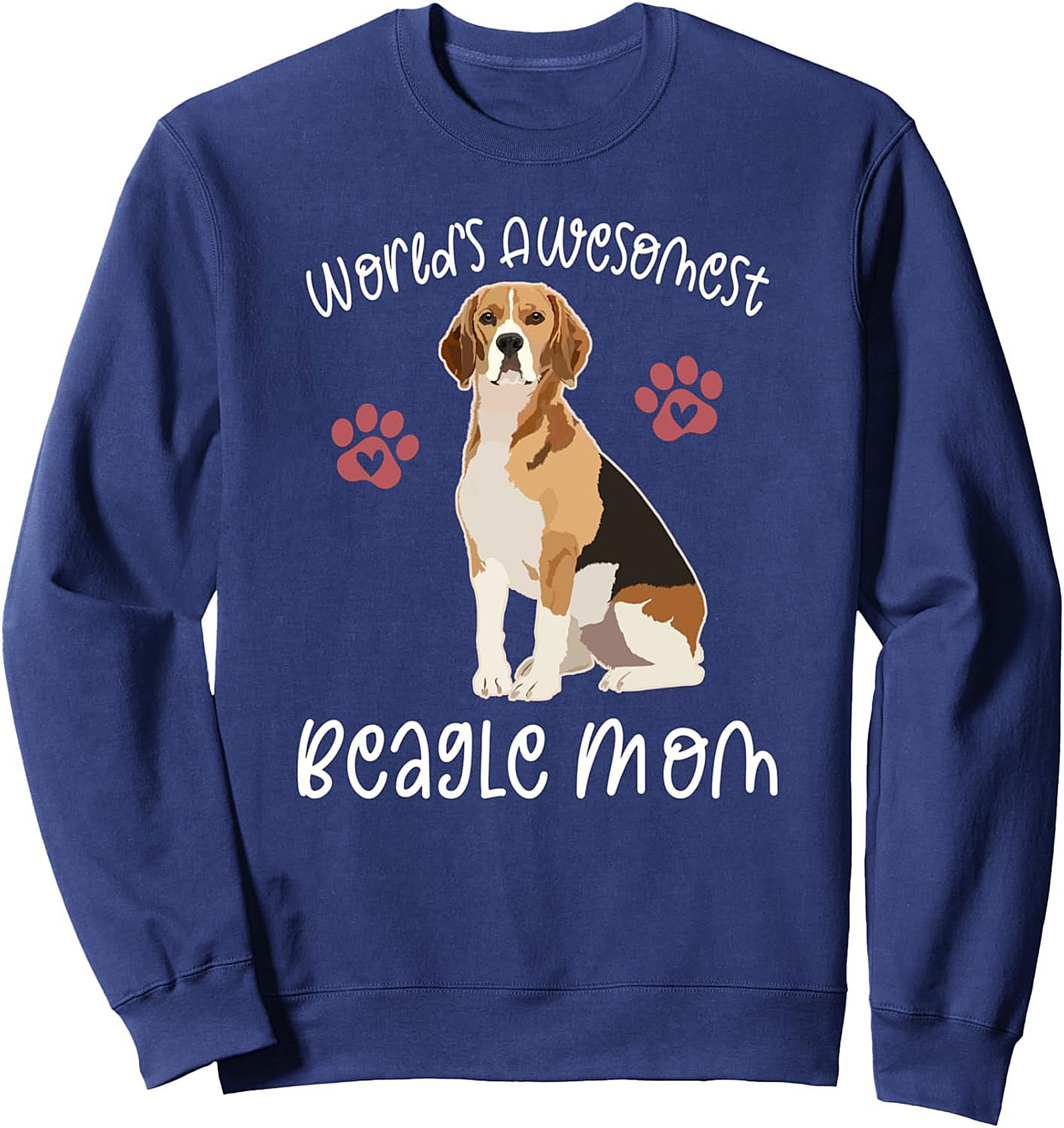 World's Awesomest Beagle Mom Graphic Sweatshirt | Cozy Crewneck Pullover