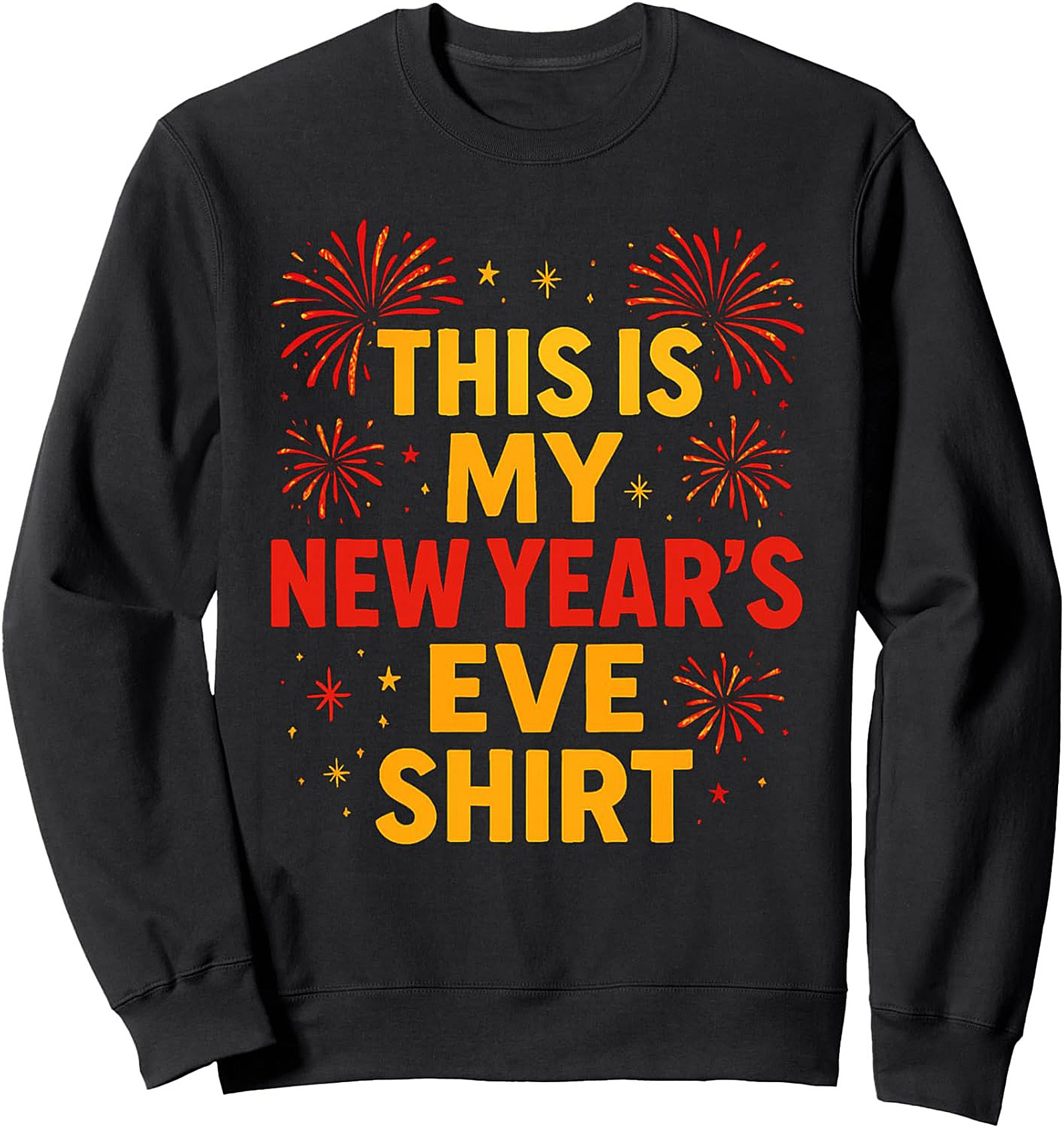 Festive New Year's Eve Graphic Sweatshirt Cozy Pullover