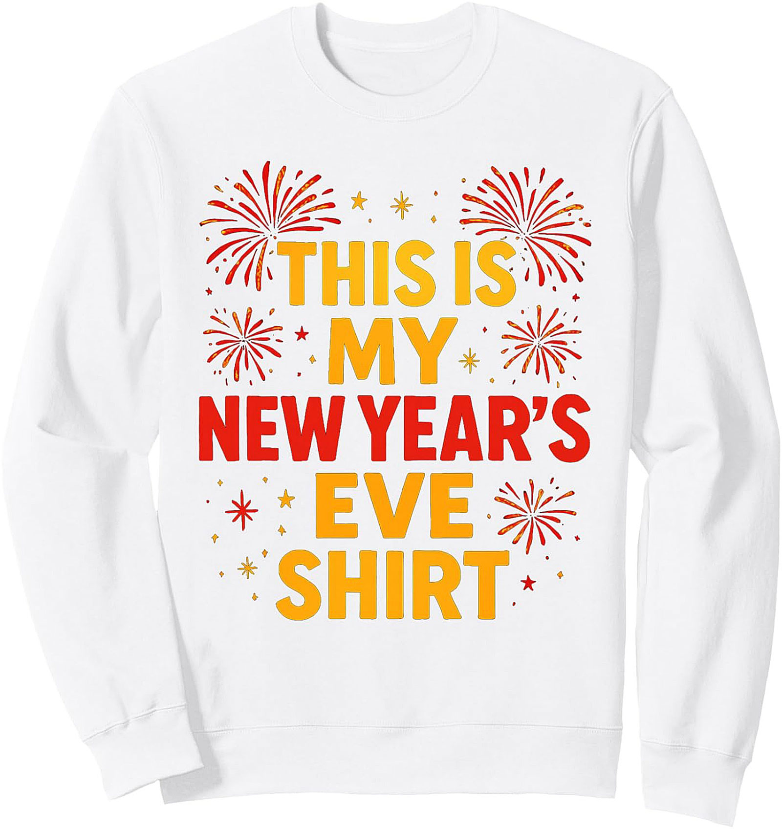 Festive New Year's Eve Graphic Sweatshirt Cozy Pullover