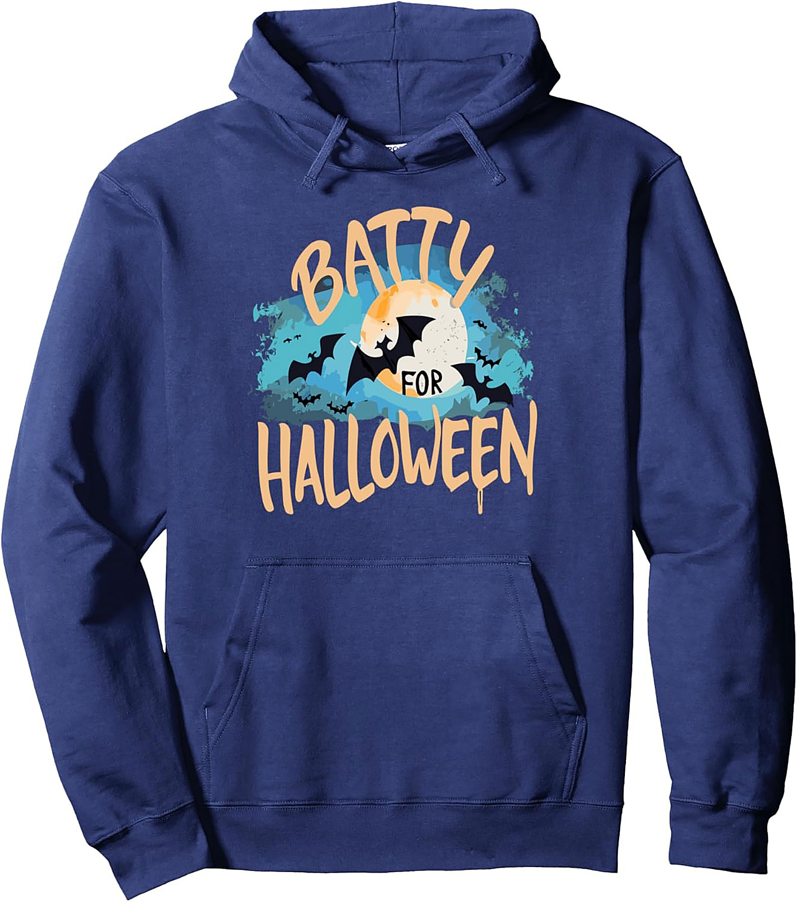 Batty For Halloween Pullover Hoodie | Spooky Graphic