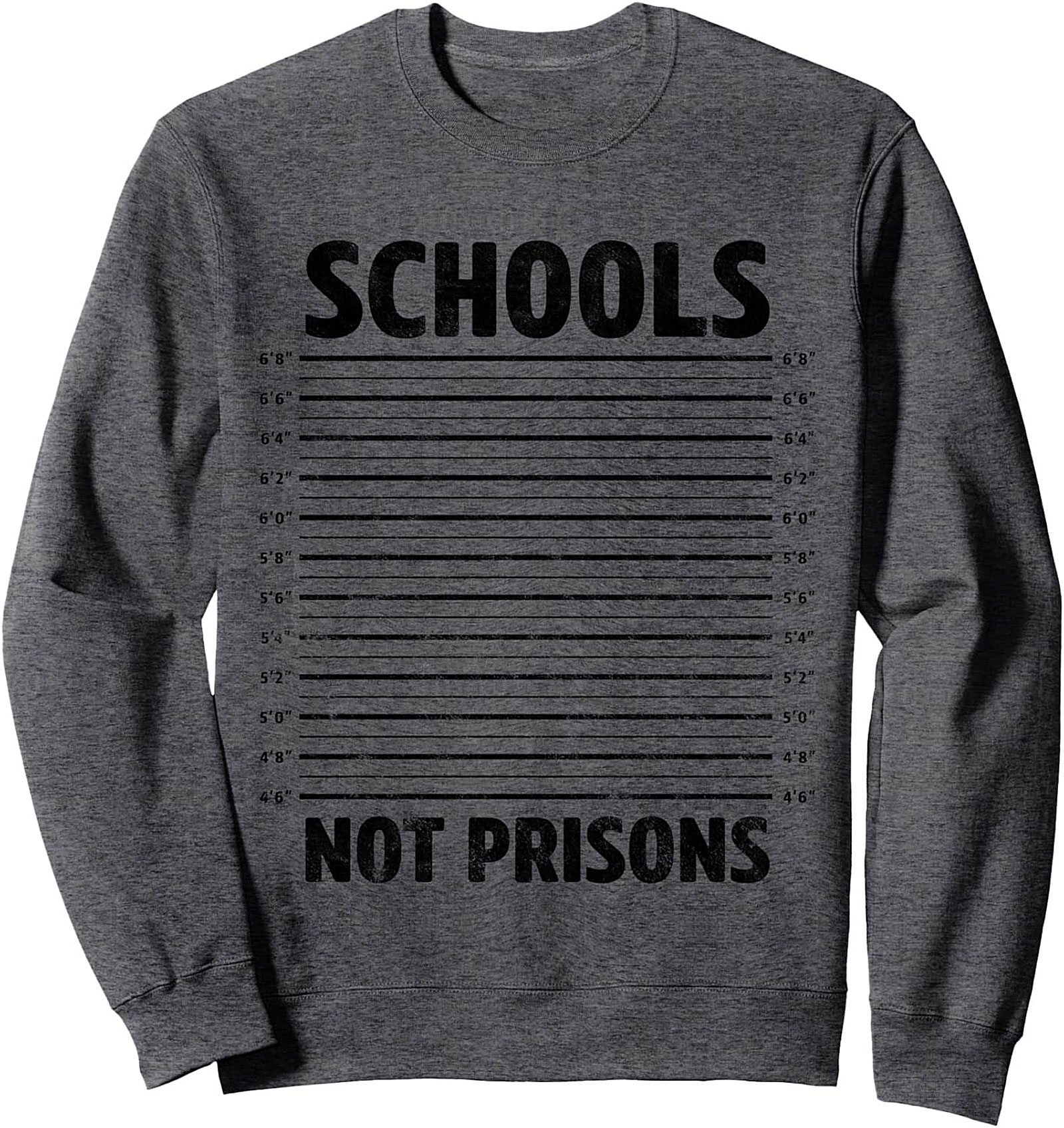 Schools Not Prisons Social Justice Graphic Sweatshirt