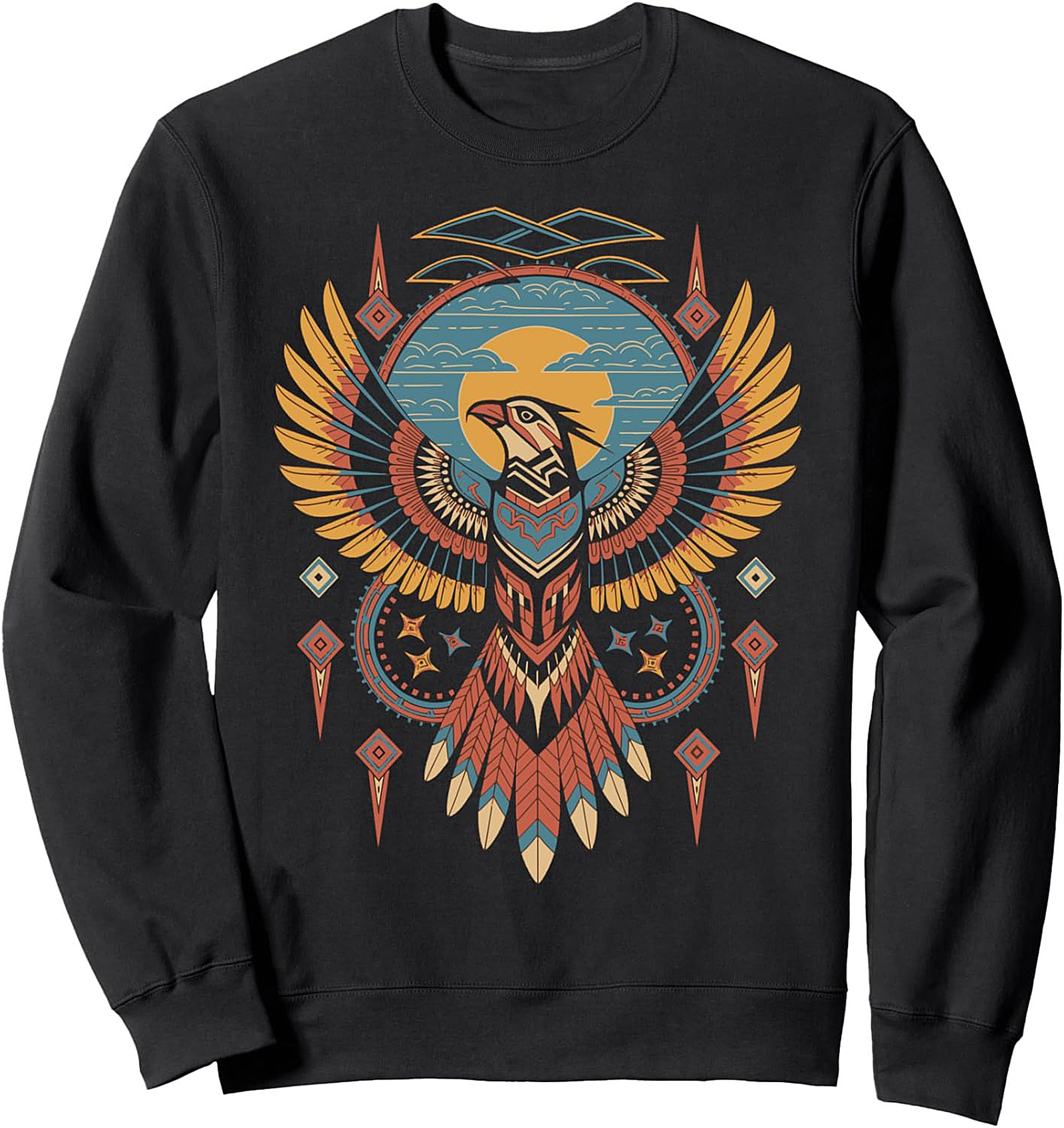 Tribal Eagle Crewneck Sweatshirt Cozy Pullover Gift