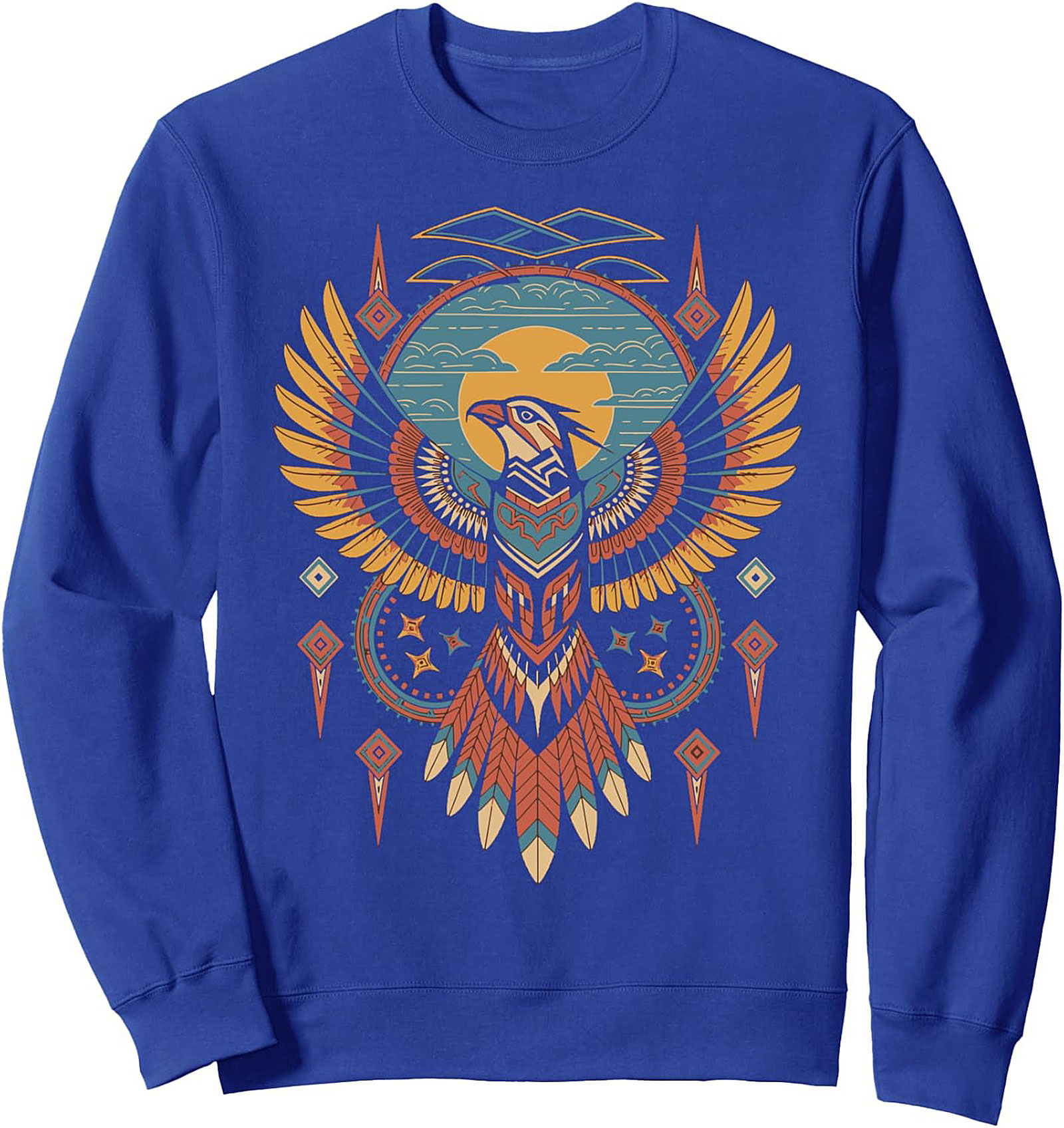 Tribal Eagle Crewneck Sweatshirt Cozy Pullover Gift