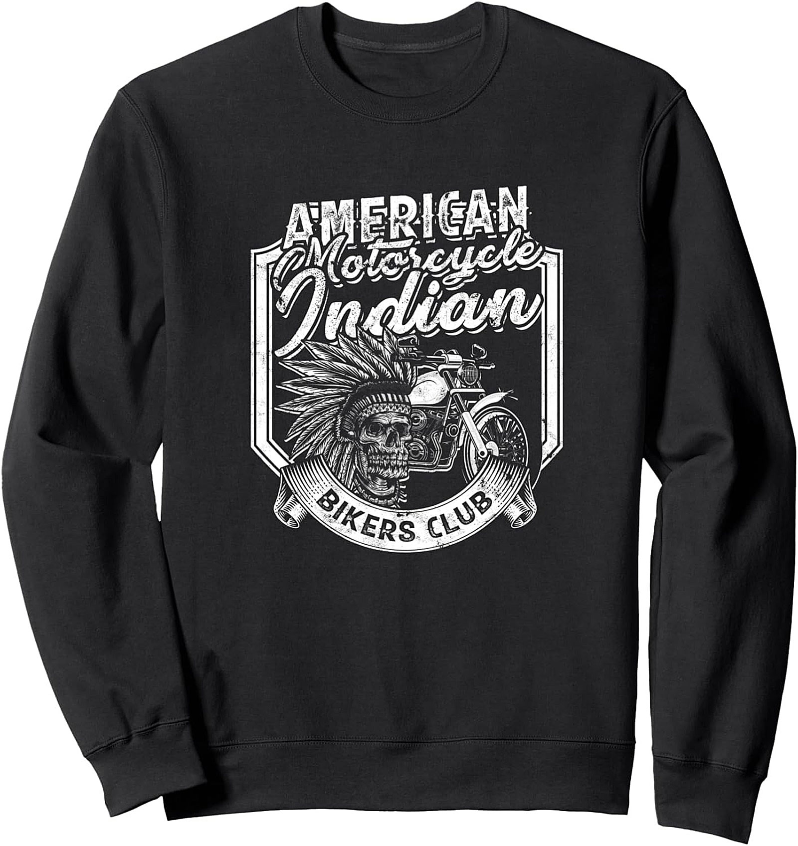 Indian Motorcycle Graphic Sweatshirt Biker Crewneck