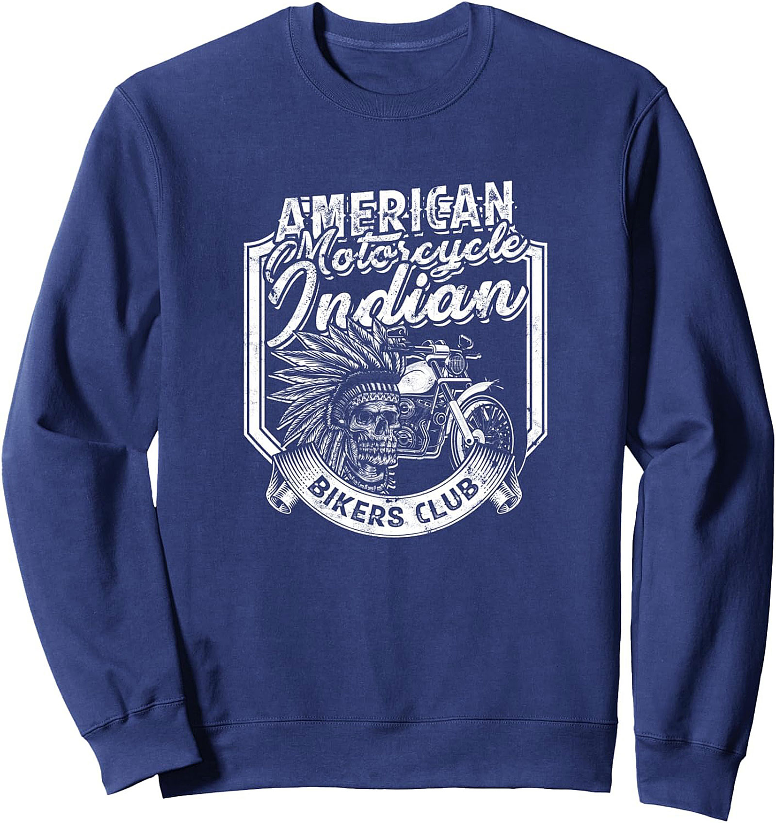 Indian Motorcycle Graphic Sweatshirt Biker Crewneck