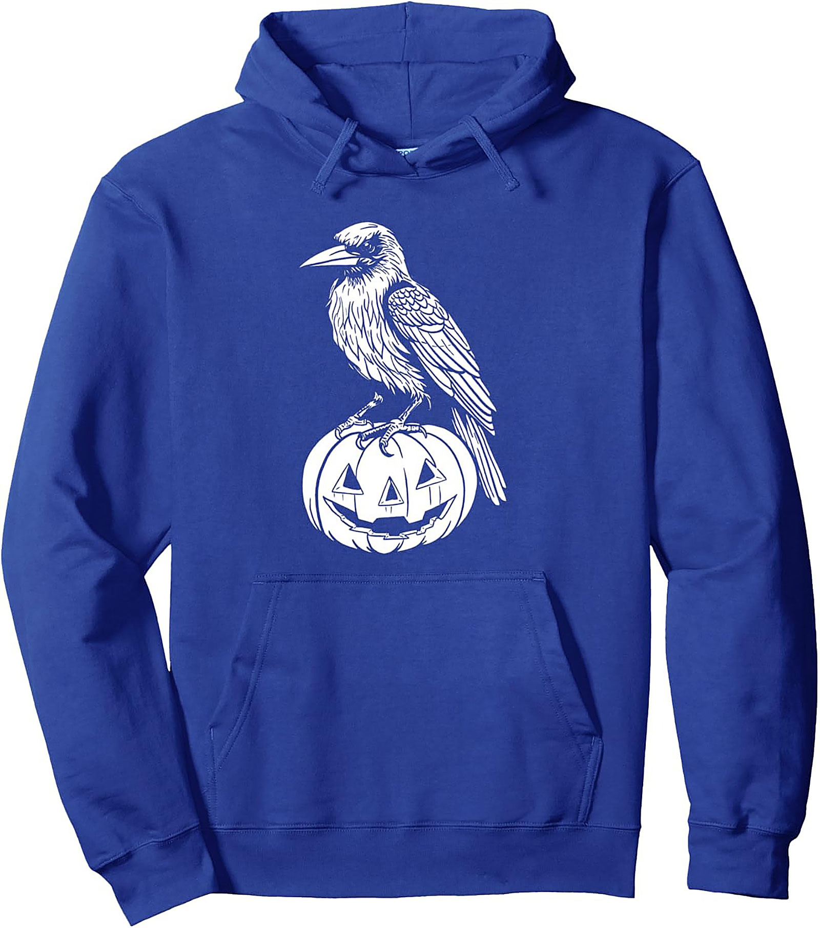 Gothic Raven Halloween Pullover Hoodie | Spooky Streetwear