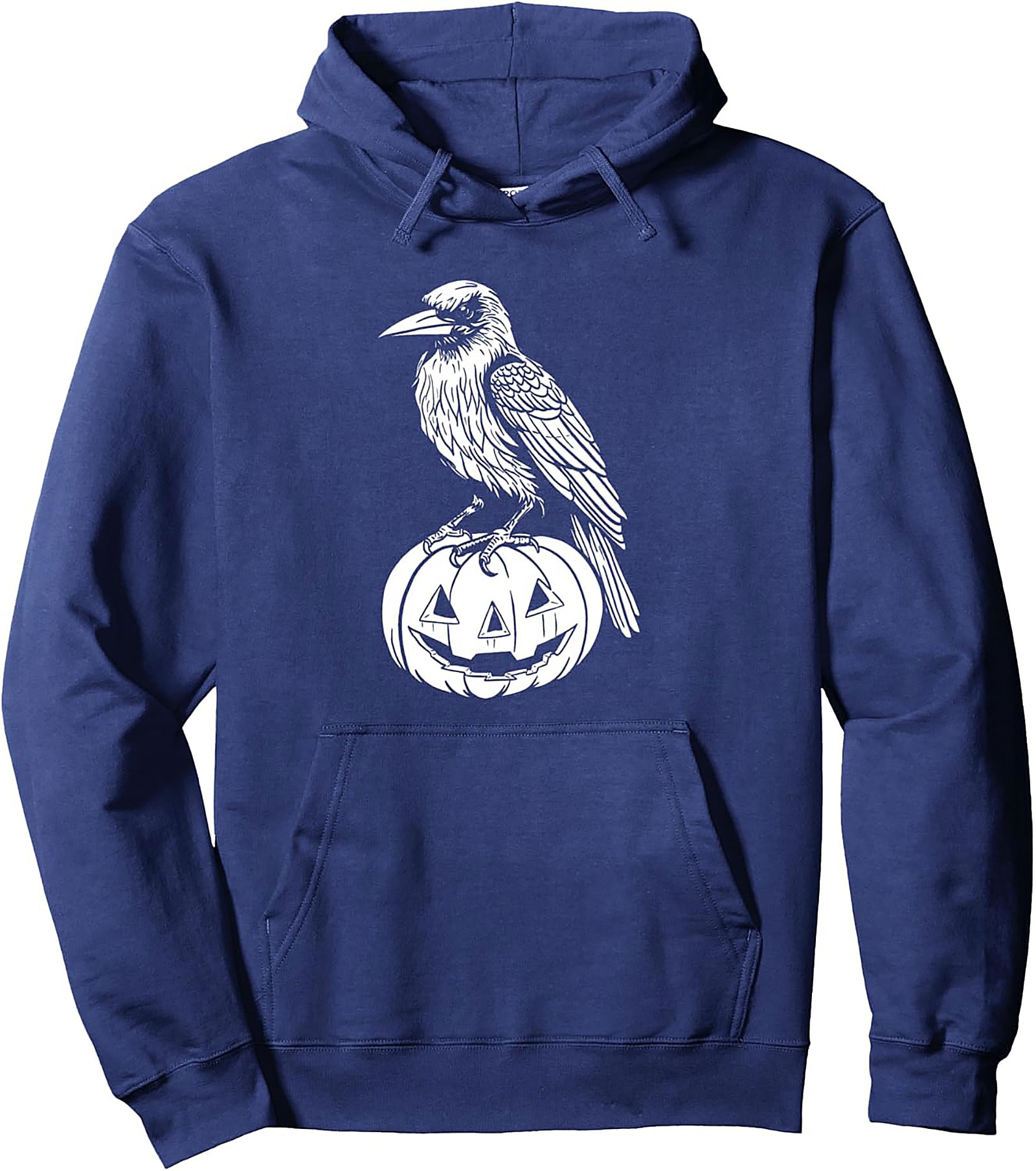 Gothic Raven Halloween Pullover Hoodie | Spooky Streetwear