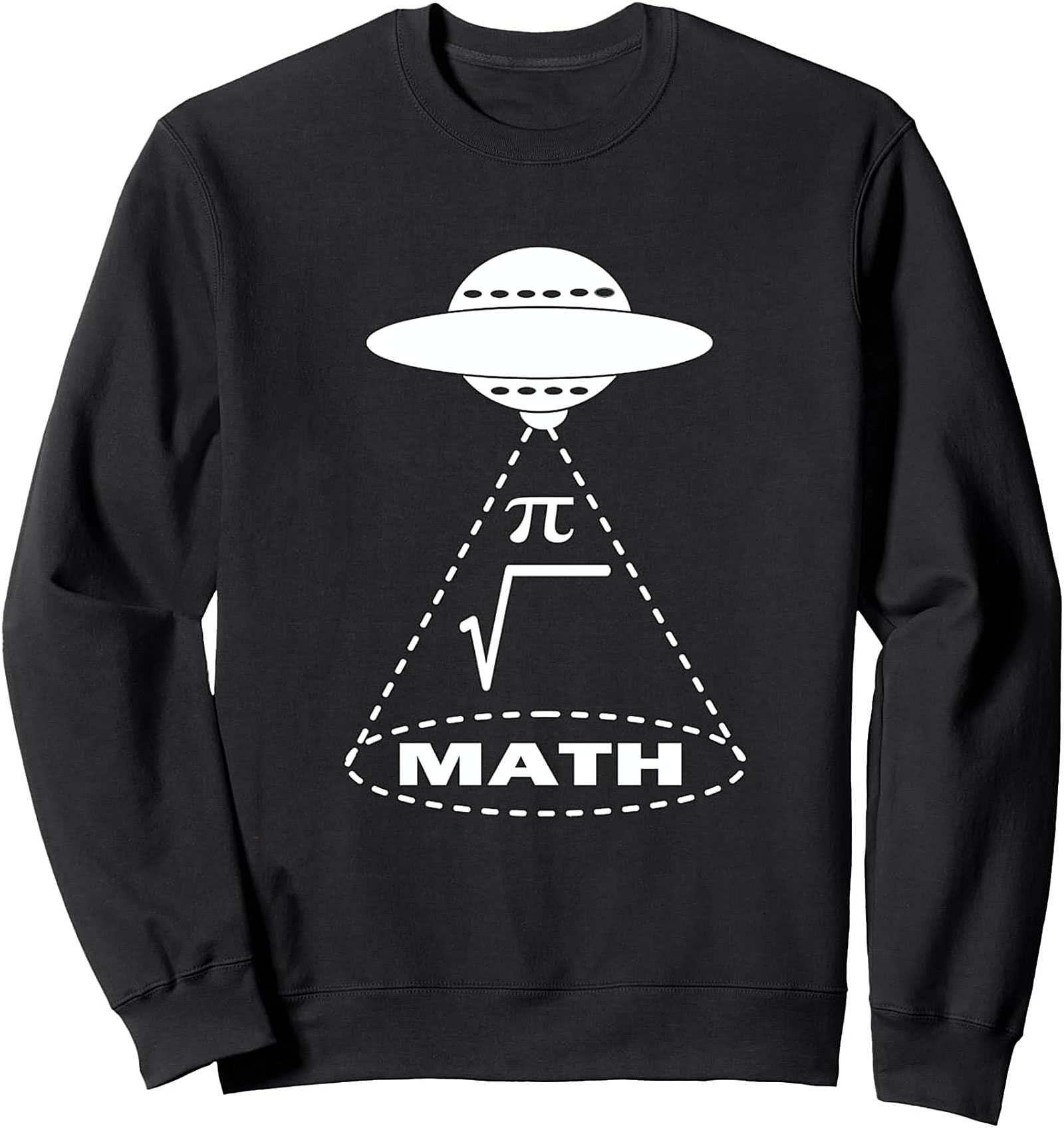 Alien Math Graphic Sweatshirt | UFO Abducting Pi Pullover Crewneck