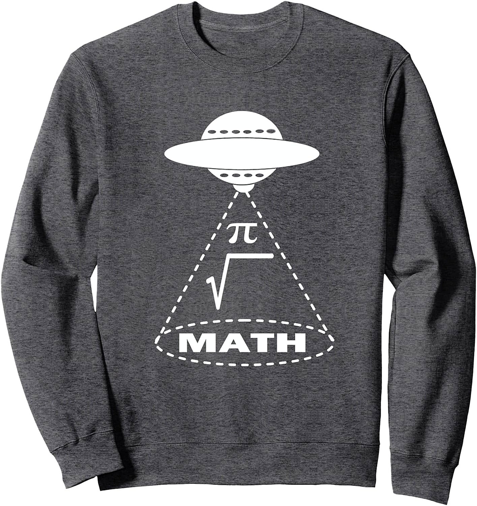 Alien Math Graphic Sweatshirt | UFO Abducting Pi Pullover Crewneck