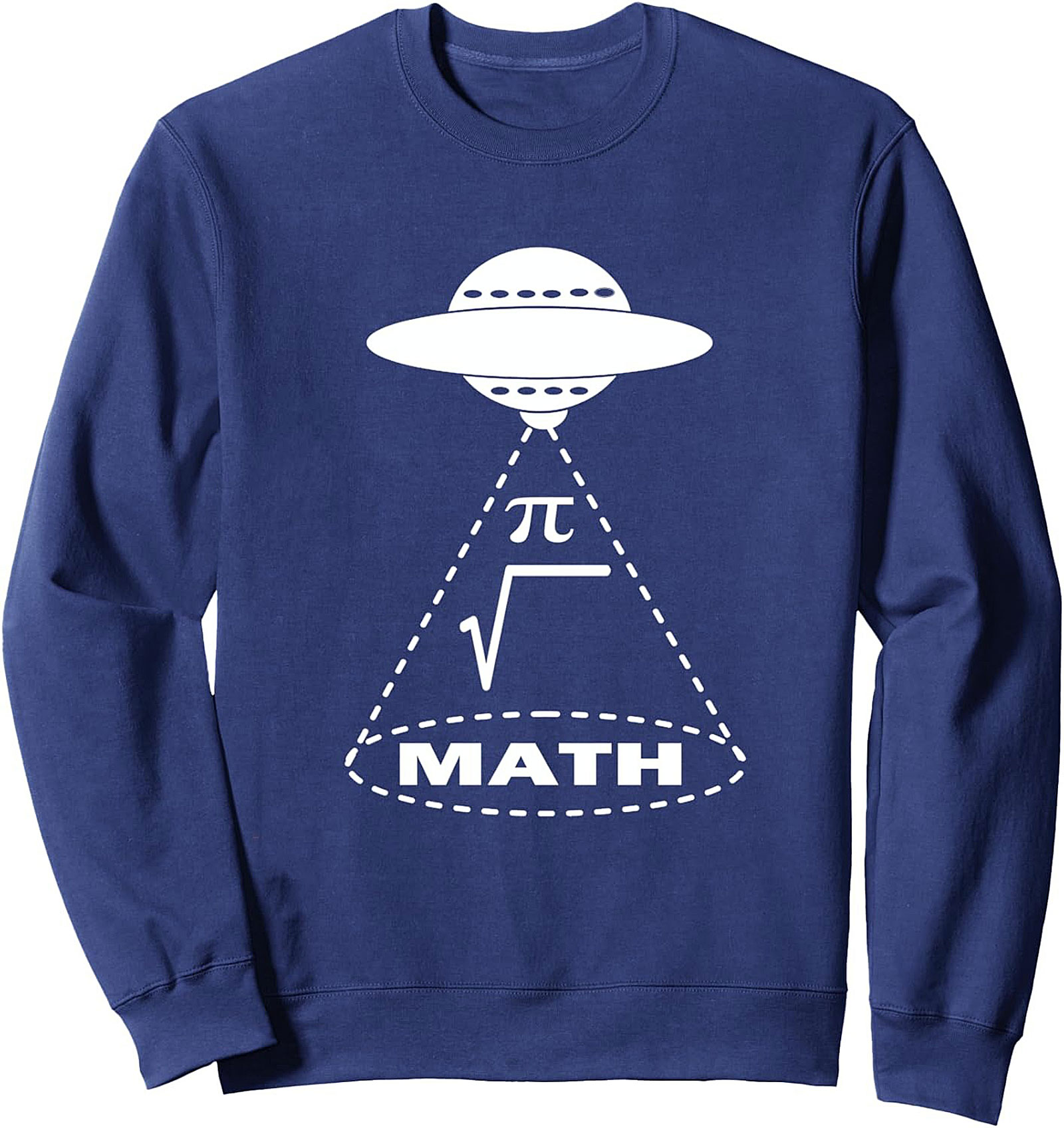 Alien Math Graphic Sweatshirt | UFO Abducting Pi Pullover Crewneck