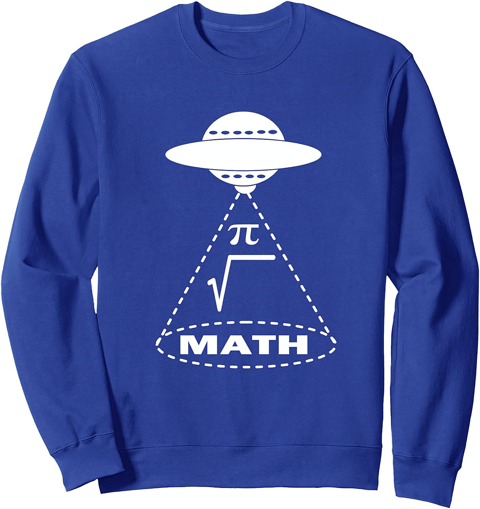 Alien Math Graphic Sweatshirt | UFO Abducting Pi Pullover Crewneck