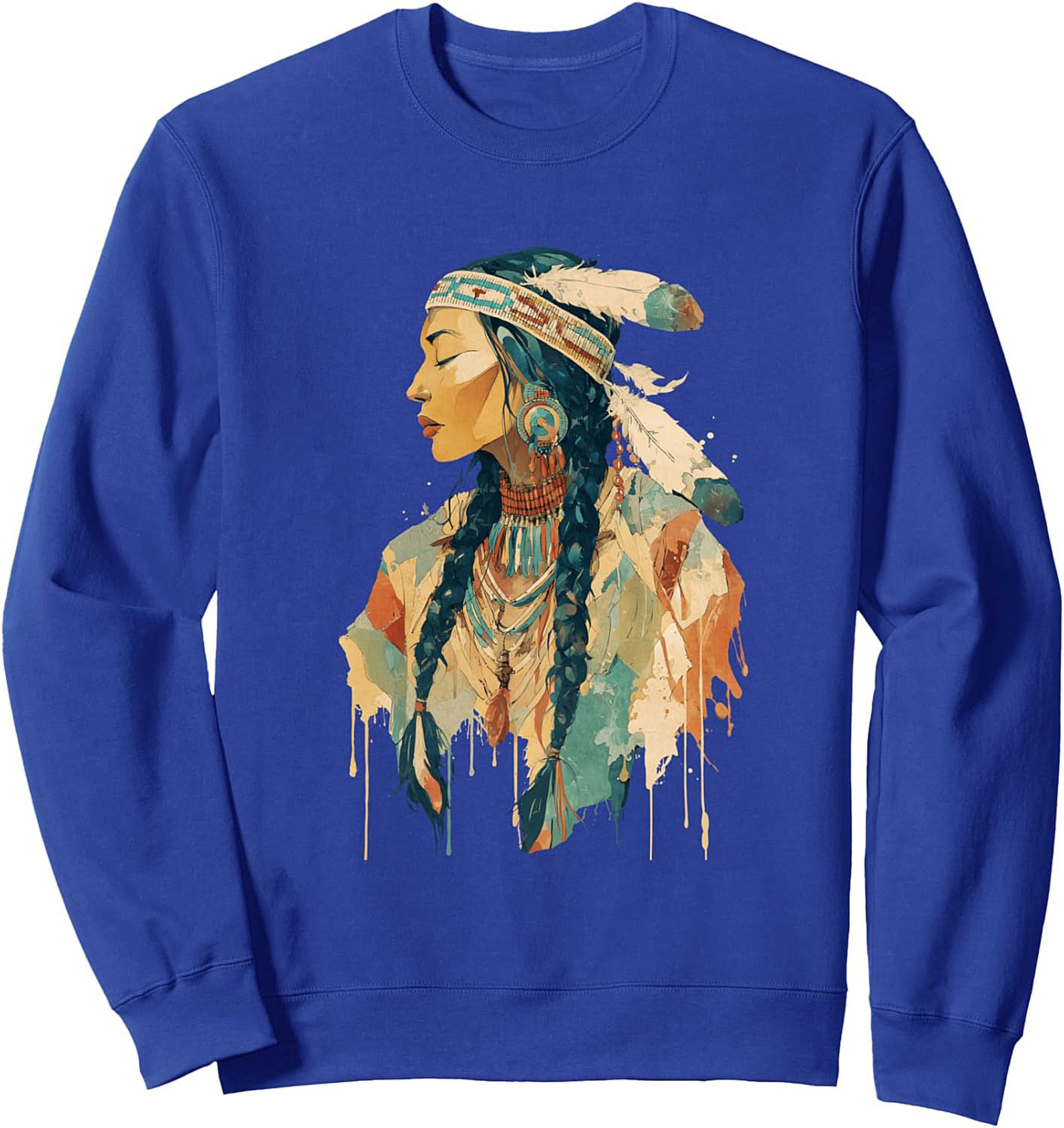 Indigenous Art Graphic Sweatshirt Crewneck Pullover