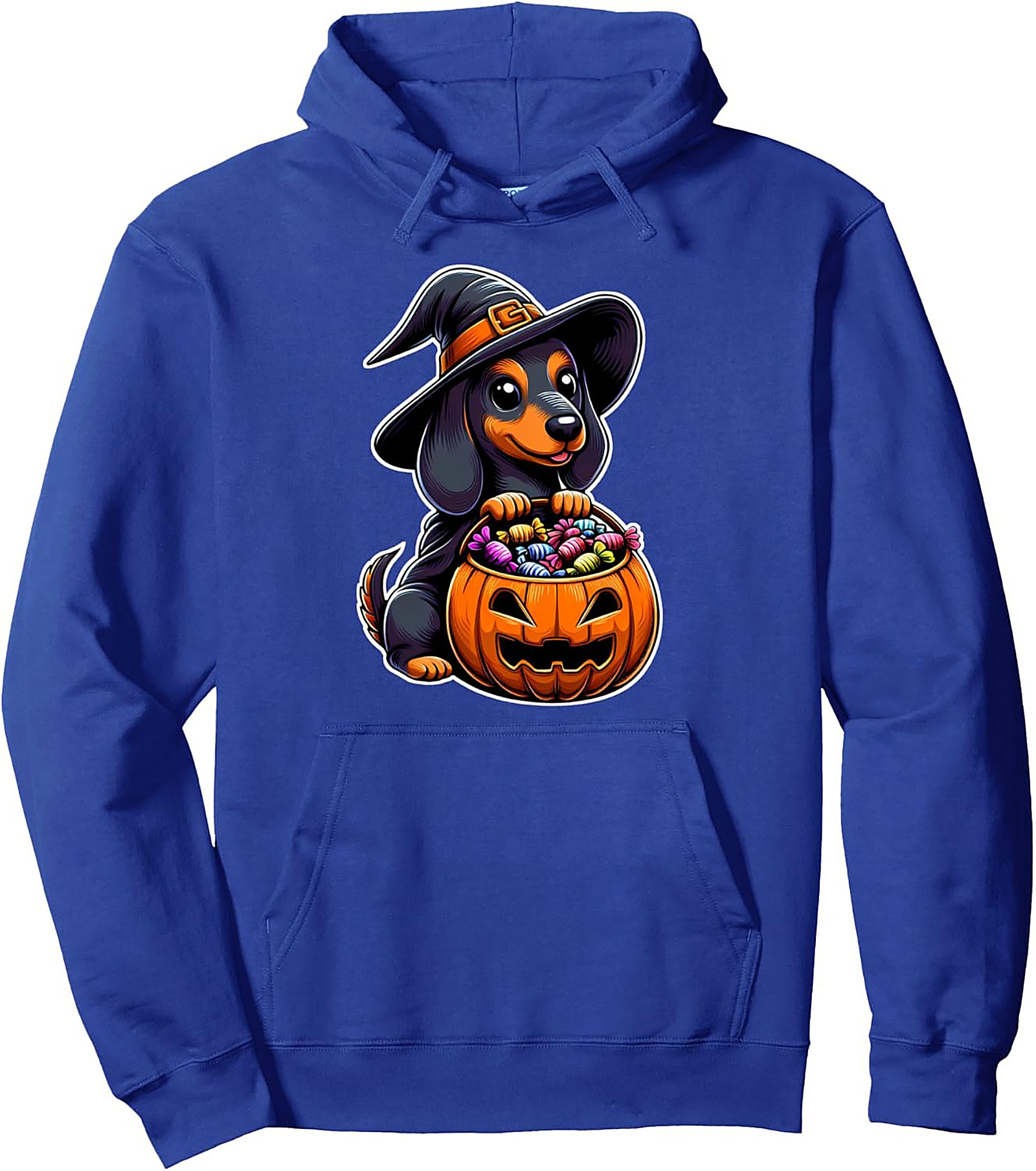 Dachshund Witch Halloween Pullover Hoodie – Cozy Gift