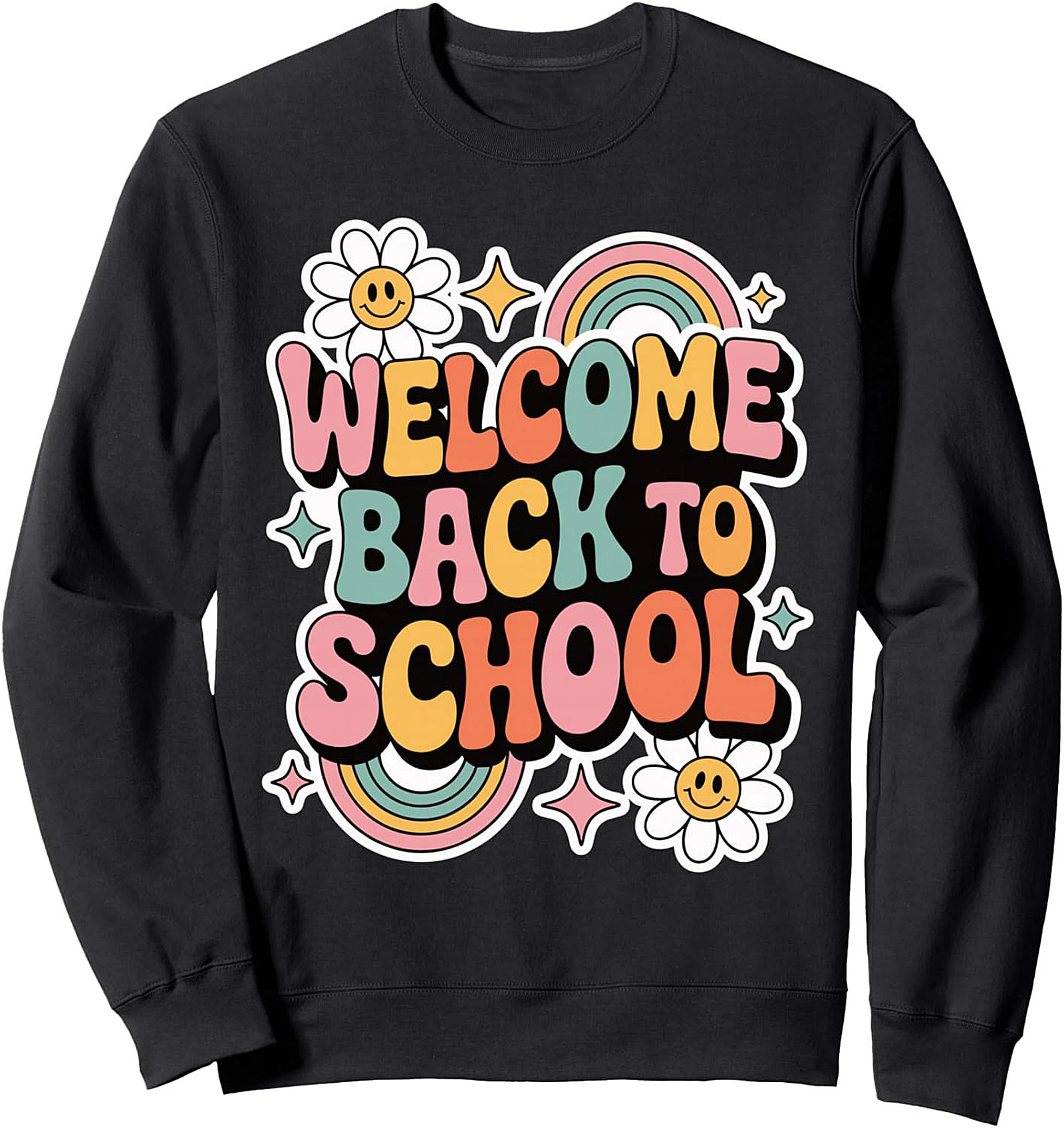 Retro Welcome Back to School Sweatshirt | Cozy Teacher Crewneck