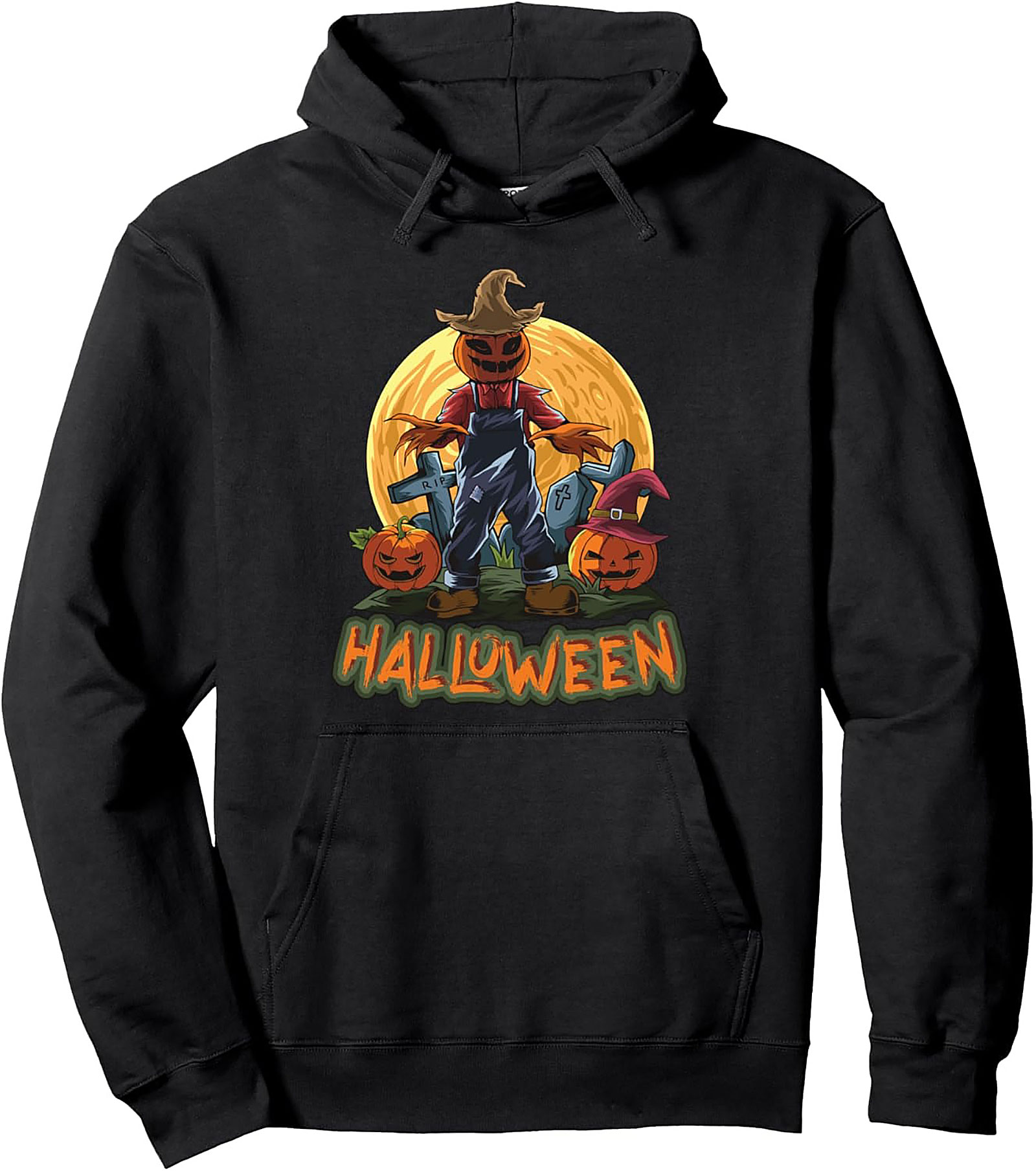 Halloween Scarecrow Pullover Hoodie | Spooky Graphic