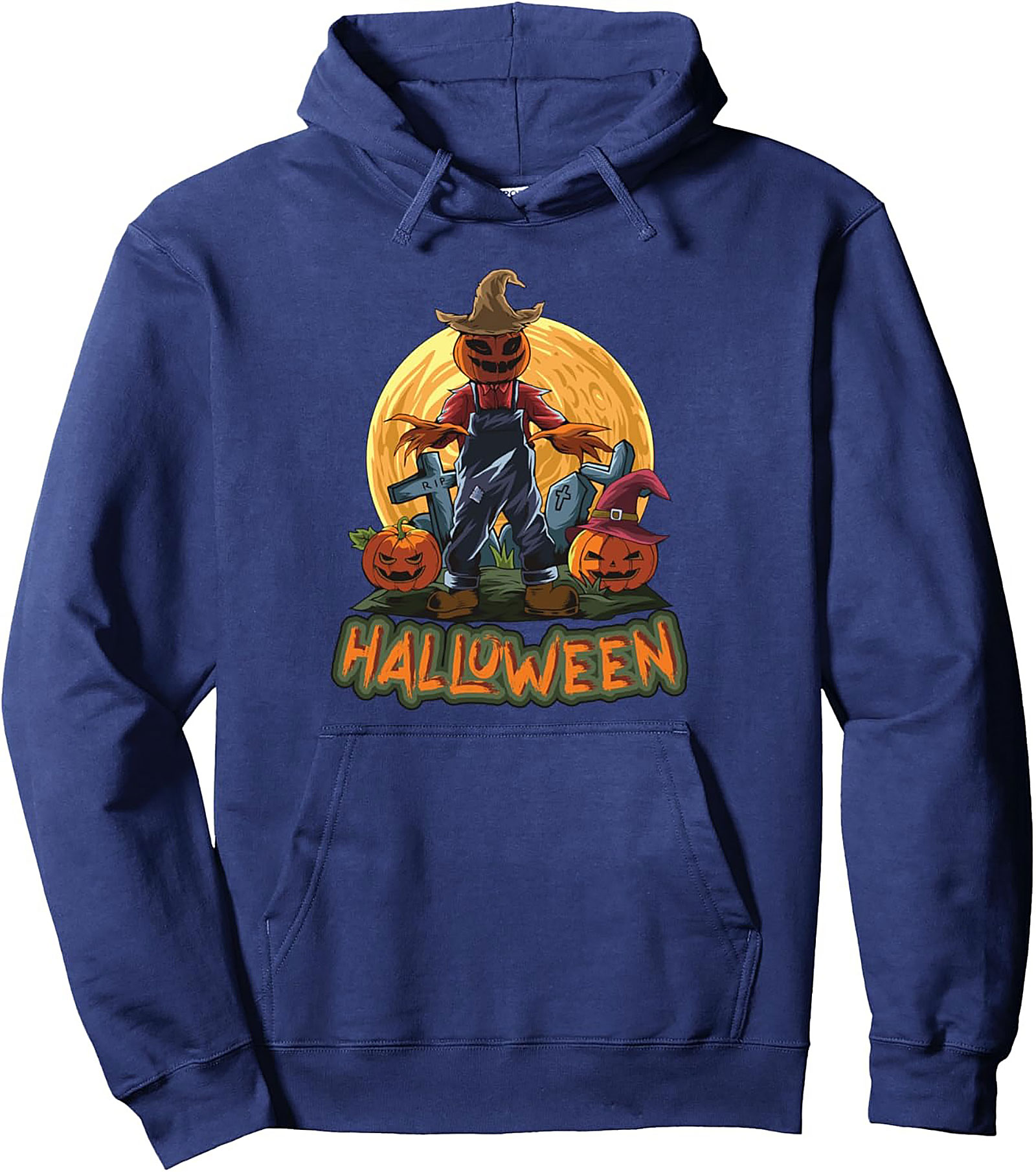 Halloween Scarecrow Pullover Hoodie | Spooky Graphic