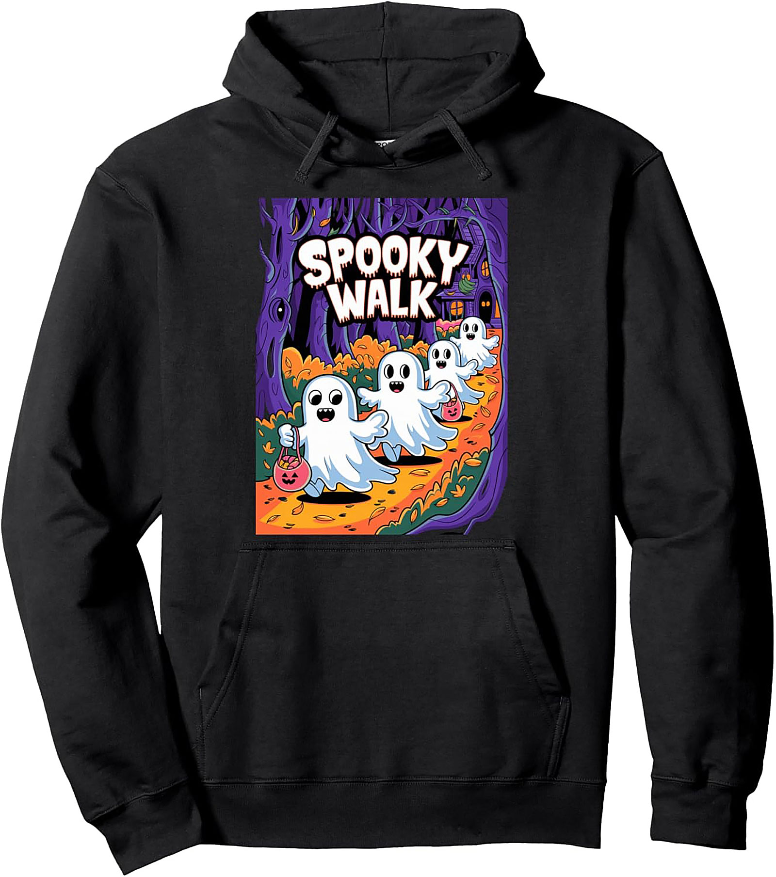 Cute Ghost Halloween Hoodie | Spooky Walk Pullover