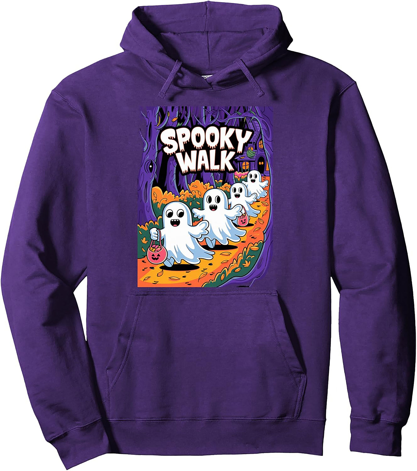 Cute Ghost Halloween Hoodie | Spooky Walk Pullover