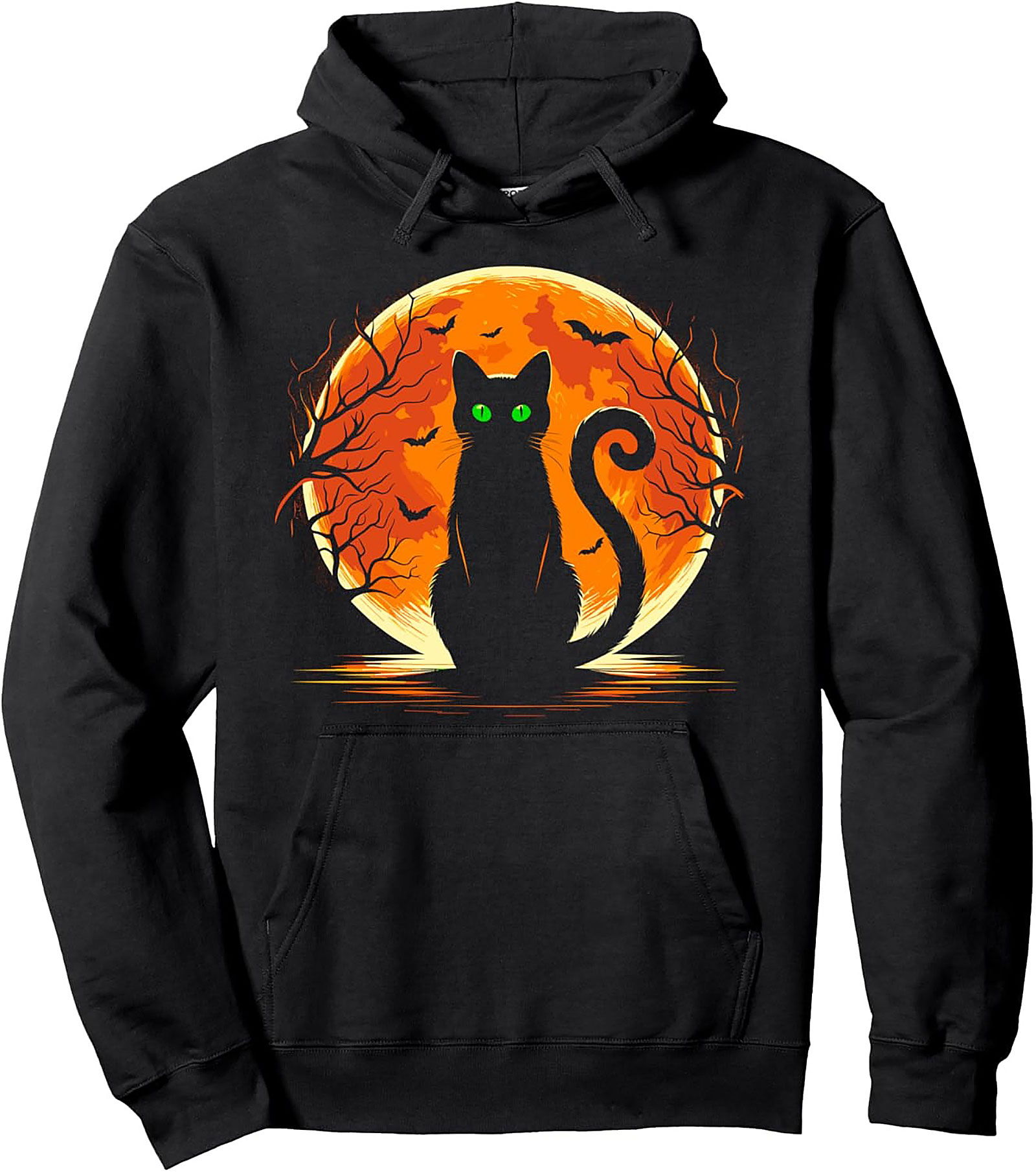 Black Cat Halloween Hoodie | Spooky Pullover | Gift