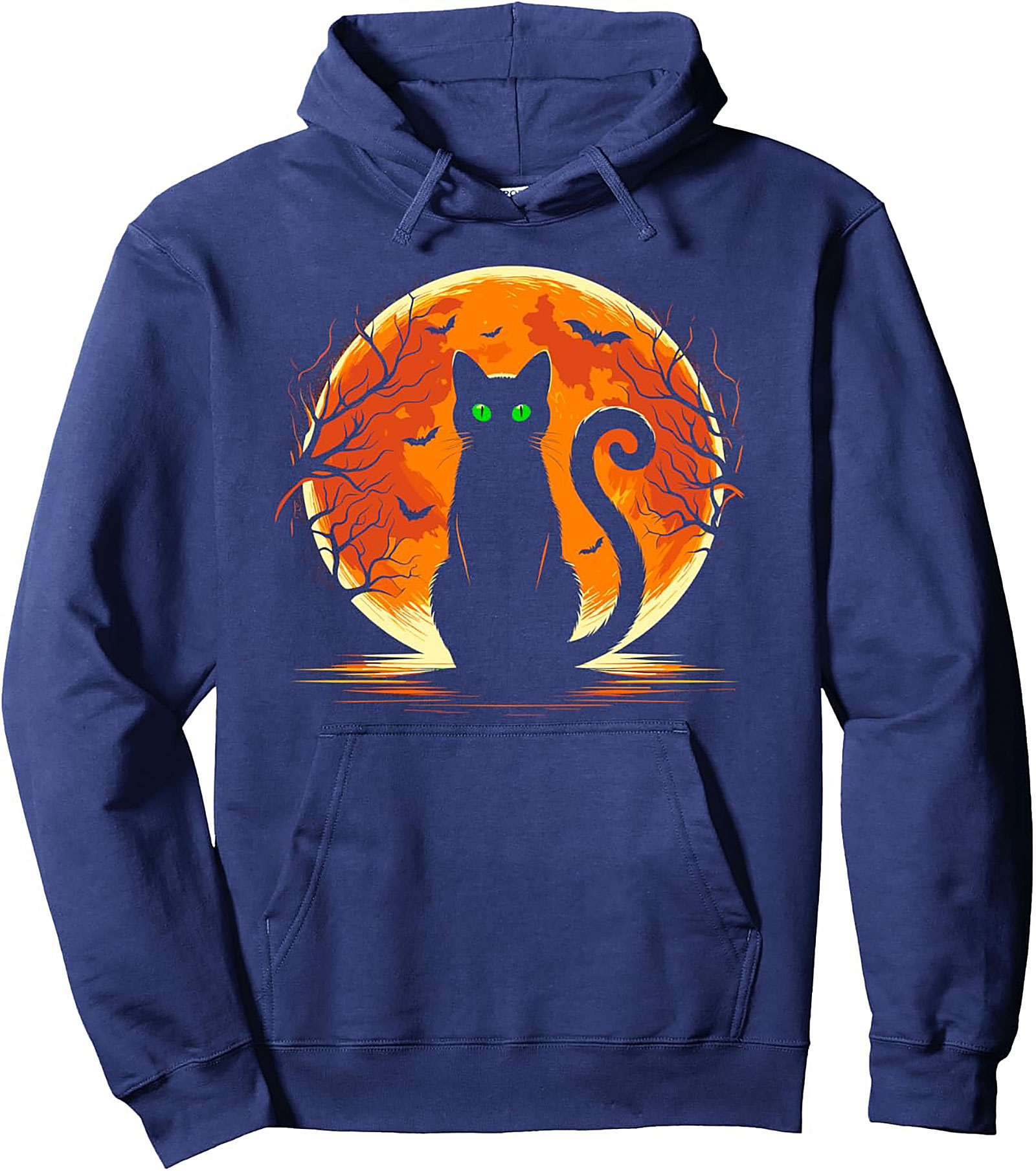 Black Cat Halloween Hoodie | Spooky Pullover | Gift